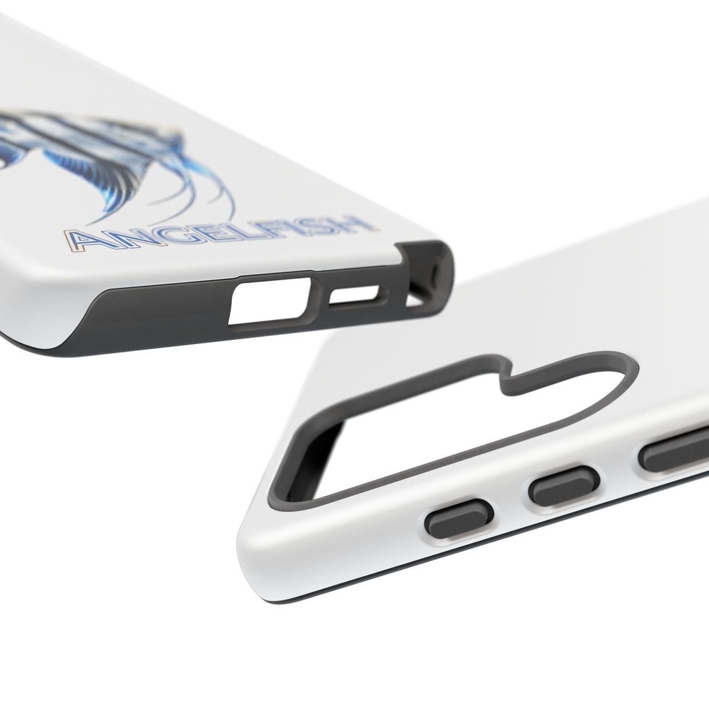 Angelfish Tough Phone Case – Durable Protective Case with Blue Tropical Fish Design