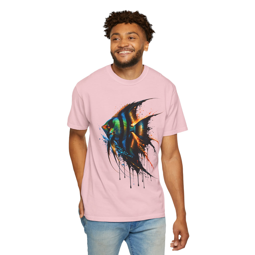Vibrant Drip Angelfish Graphic Tee