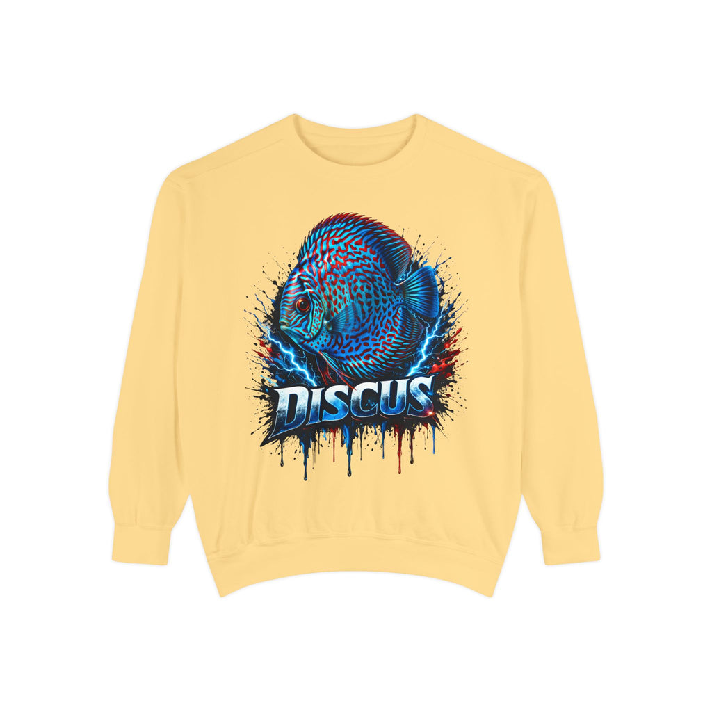 Discus Fish Graphic Sweatshirt — Vibrant Aquarium Lover Crewneck