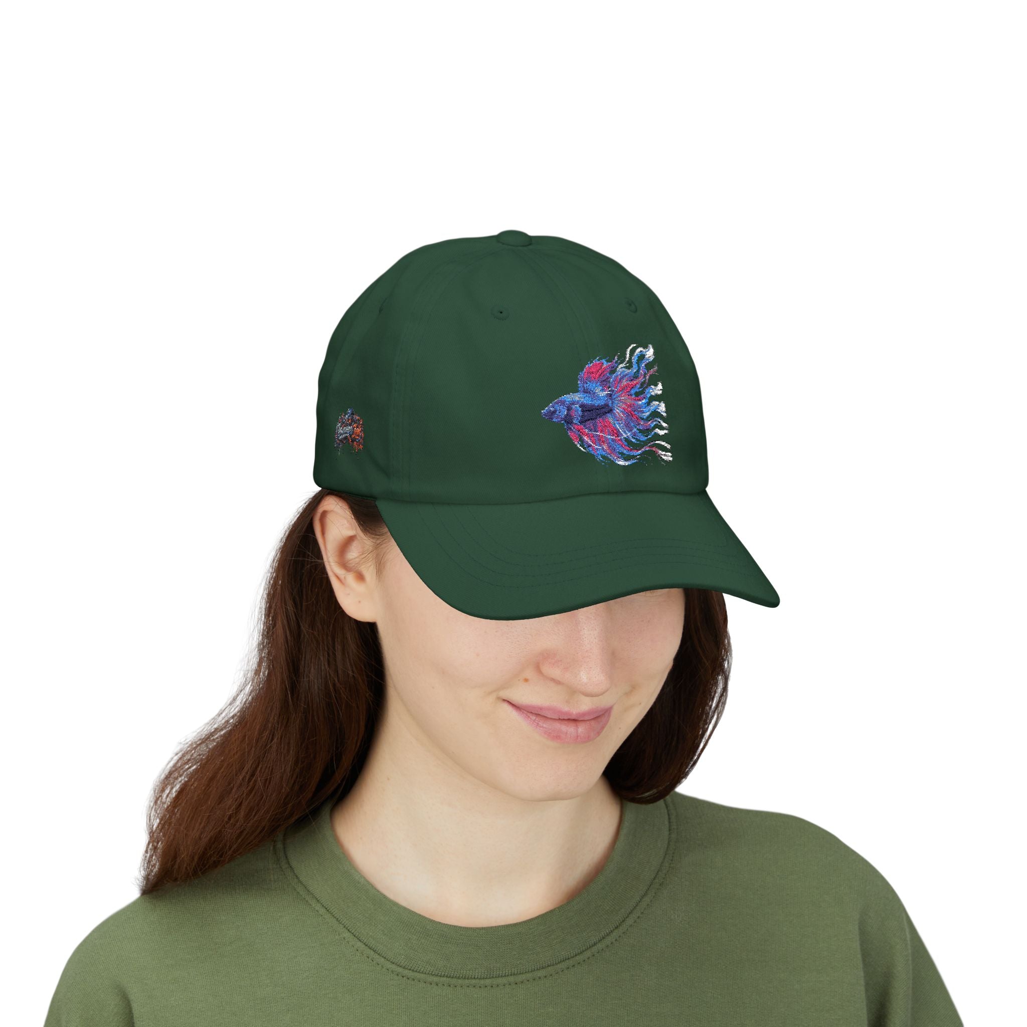 Betta Fish Dad Cap – Embroidered Color Splash Fish Baseball Hat