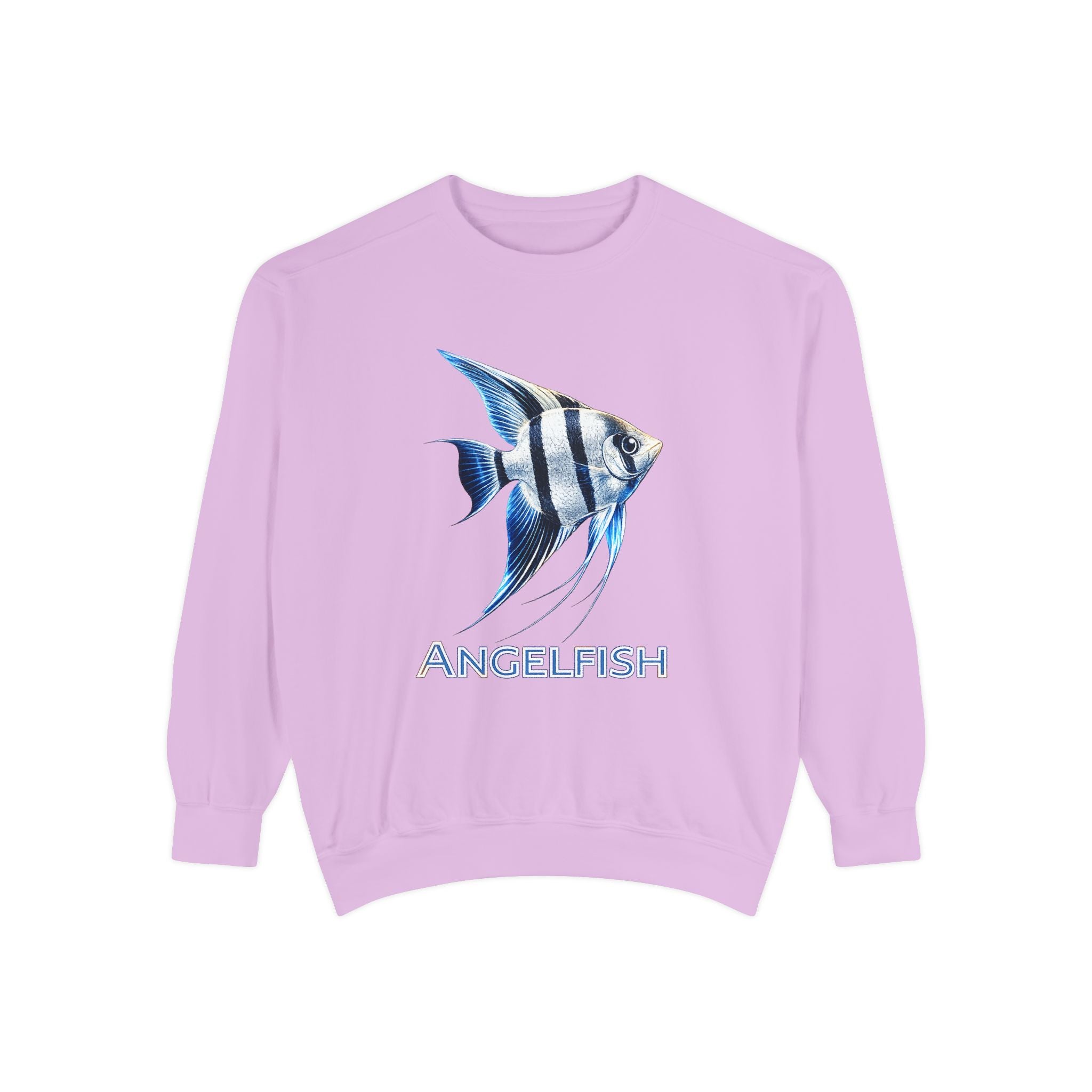 Angelfish Graphic Sweatshirt — Blue Tropical Fish Crewneck
