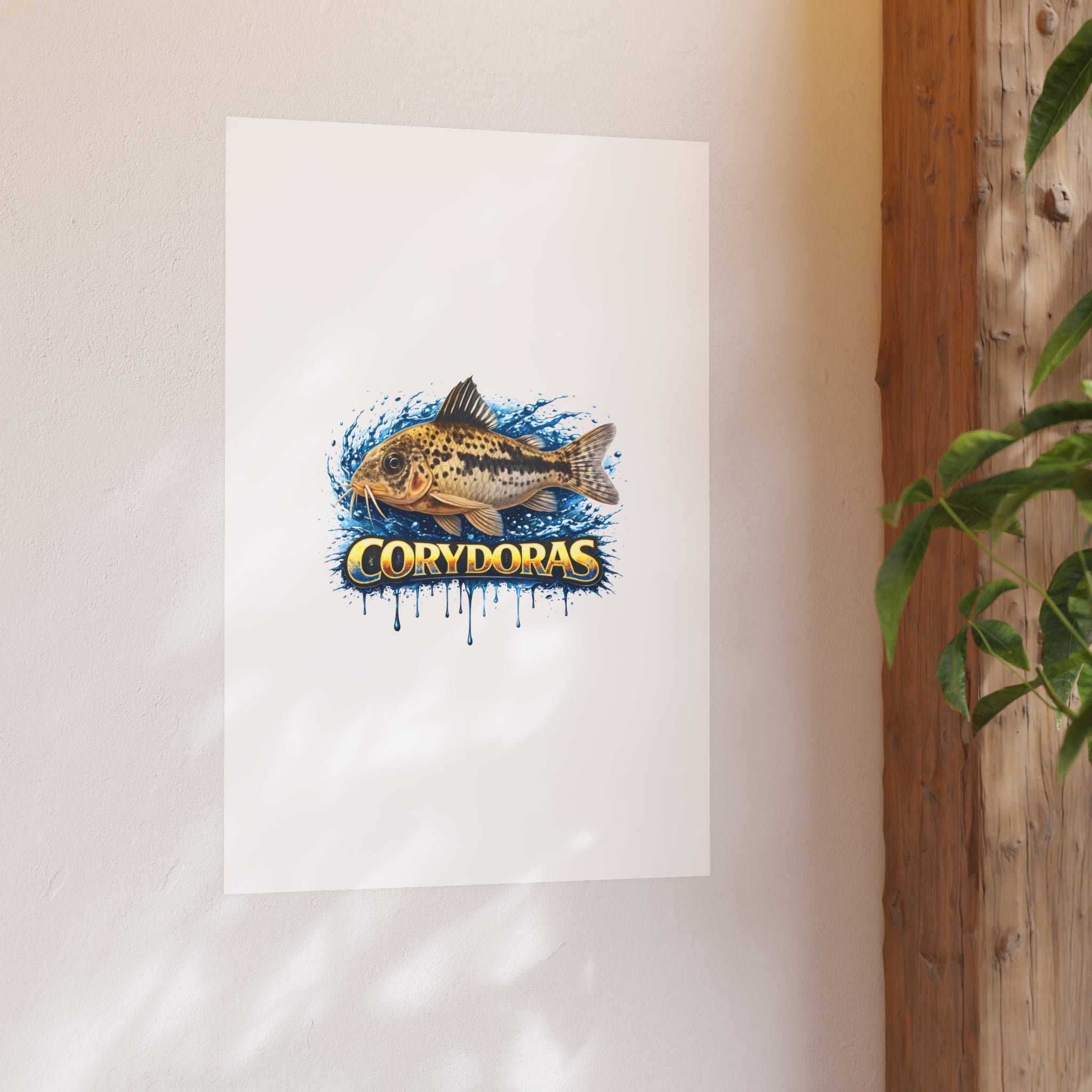 Corydoras Fish Poster — Decorative Aquarium Art Print (Satin/Matte)