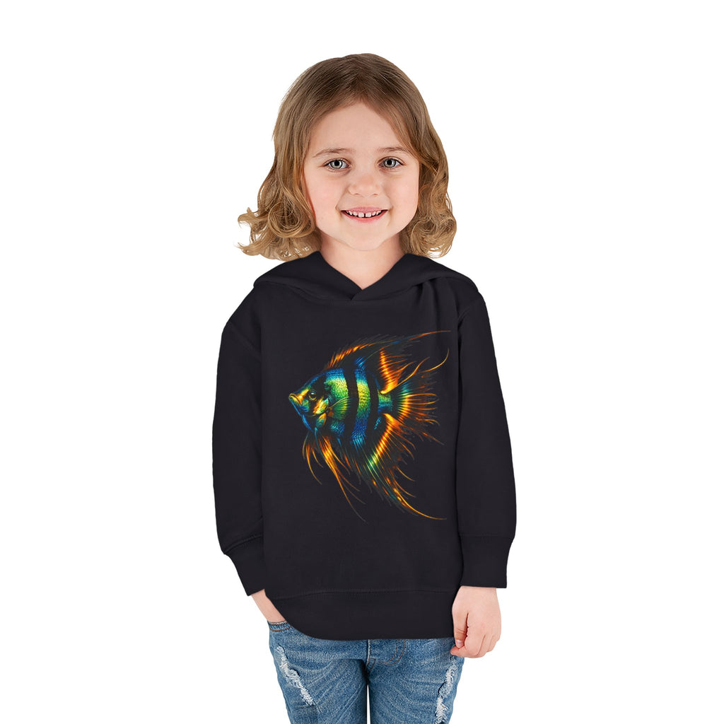 Toddler Hoodie with Colorful Angelfish Graphic