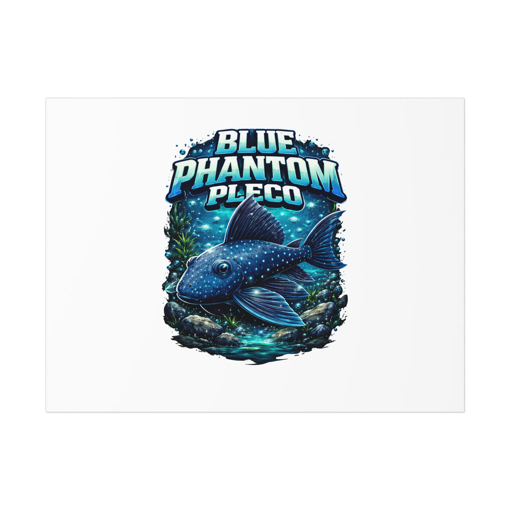 Blue Phantom Pleco L-128 – Premium Uncoated Matte Poster