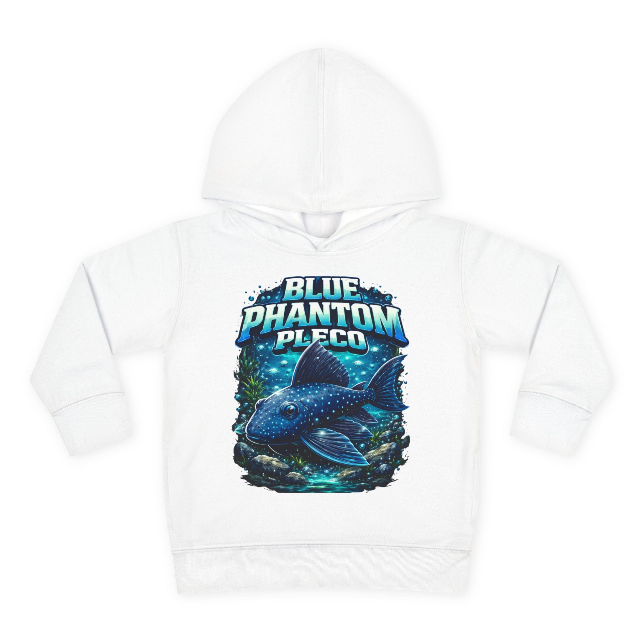 Toddler Hoodie — 'Blue Phantom Pleco' Cute Aquarium Fish Pullover