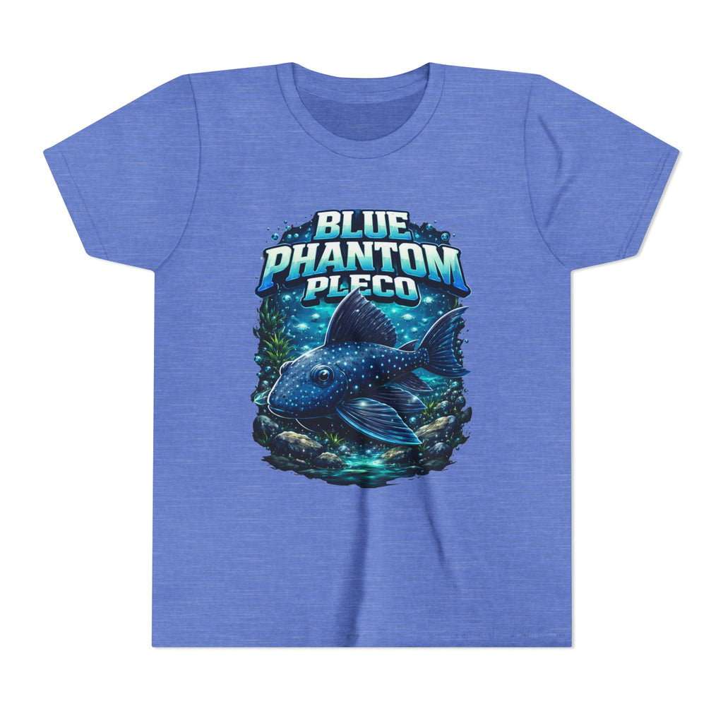 Blue Phantom Pleco Youth Tee – Kids Fish Aquarium T-Shirt