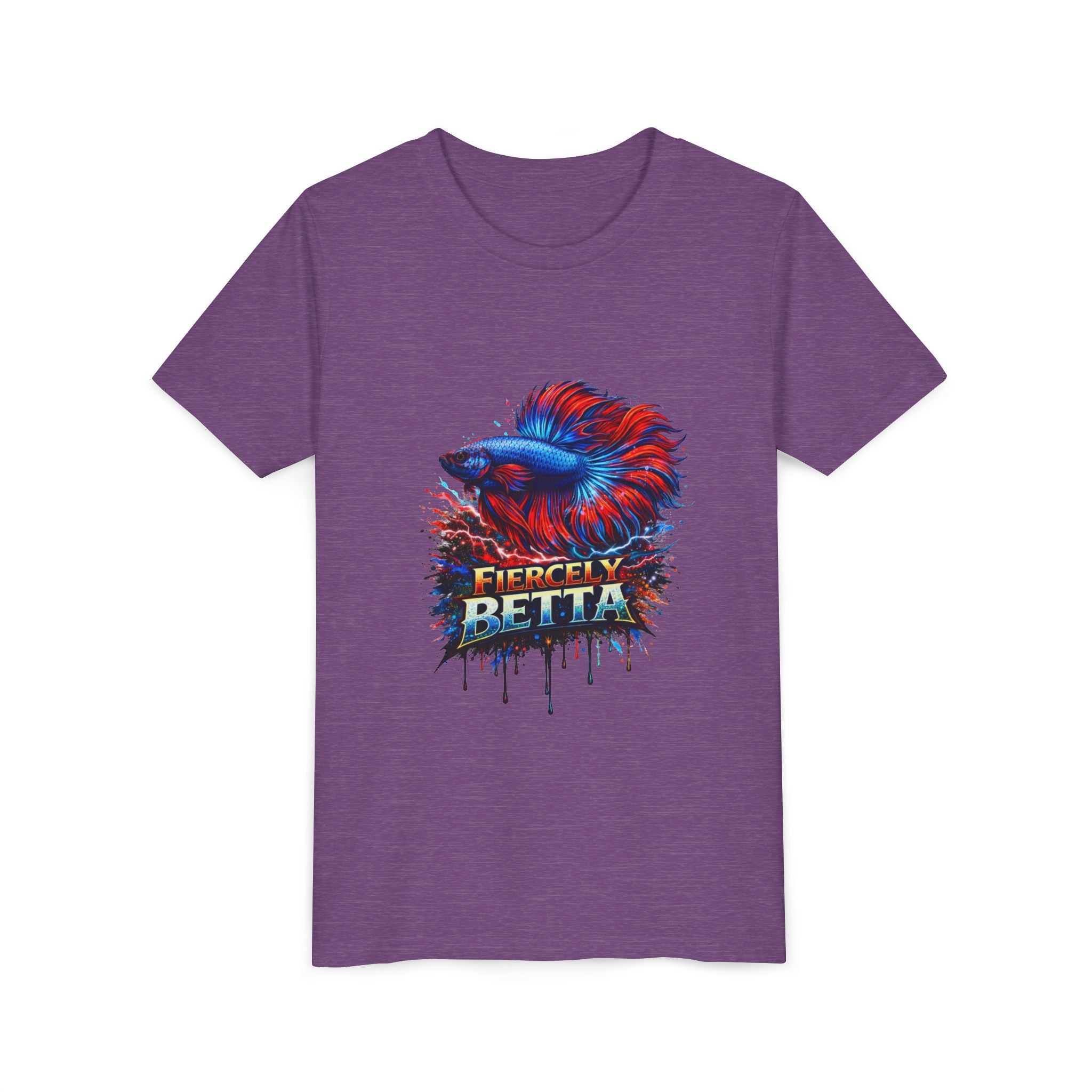 Fiercely Betta Youth Tee - Colorful Betta Fish Graphic Shirt