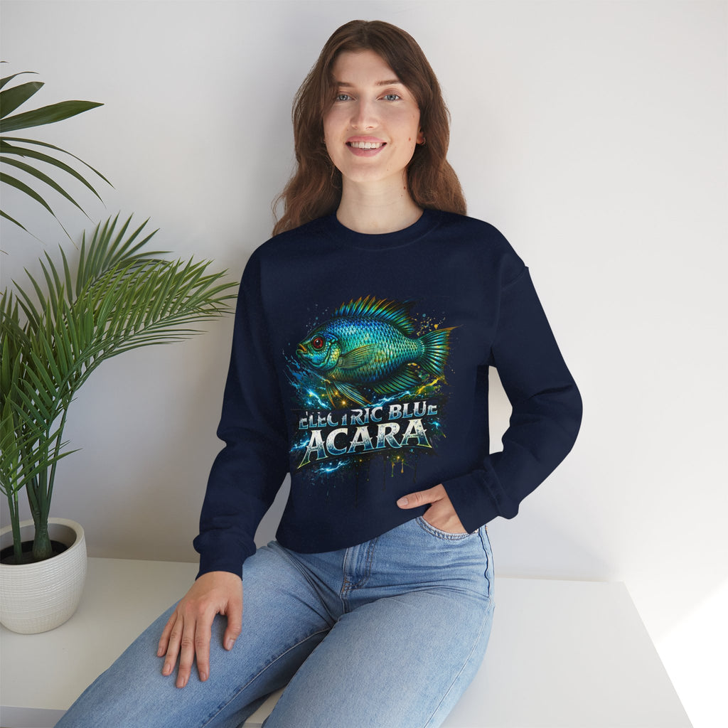 Electric Blue Acara – Heavy Blend™ Crewneck Sweatshirt