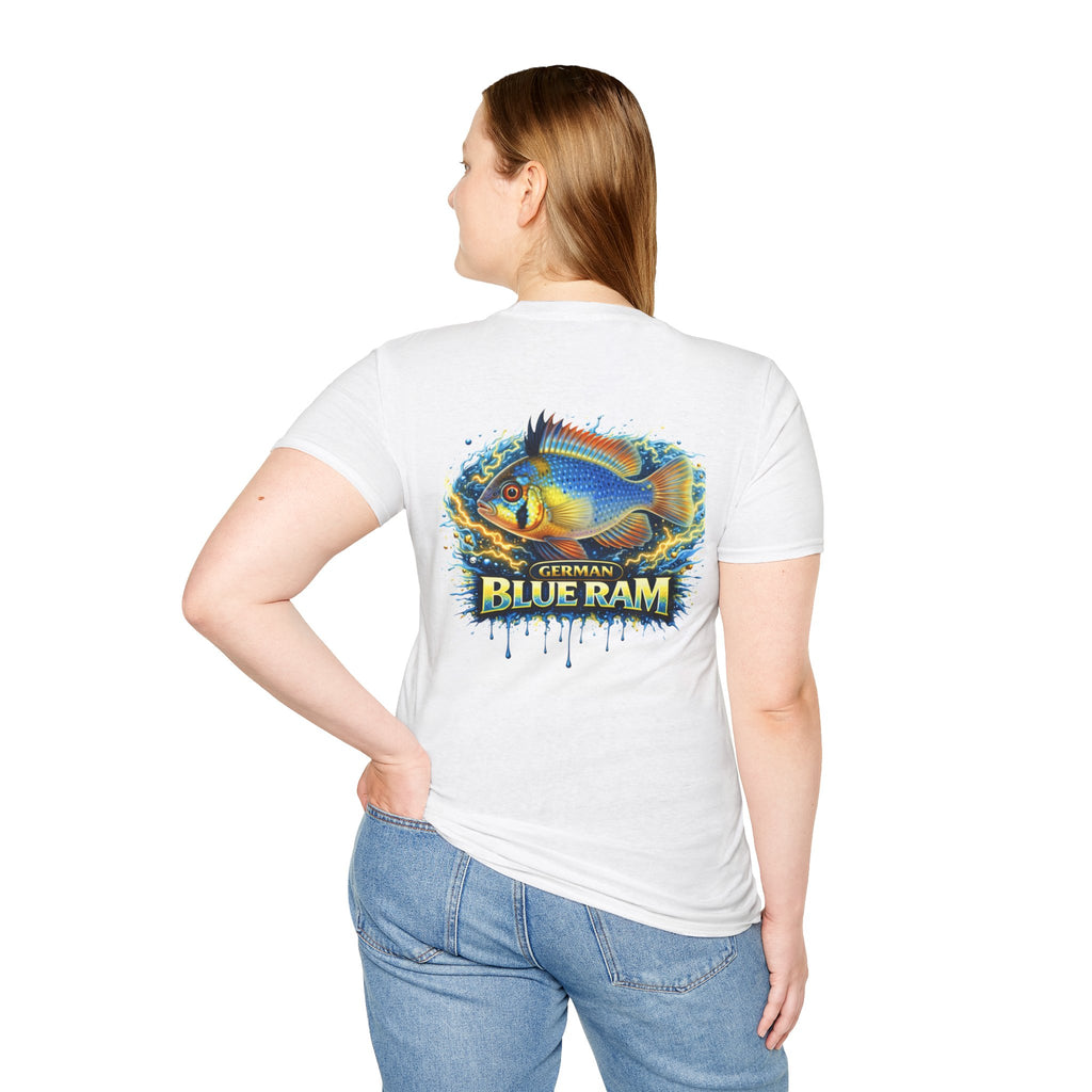 German Blue Ram Fish T-Shirt — Colorful Aquarium Cichlid Tee