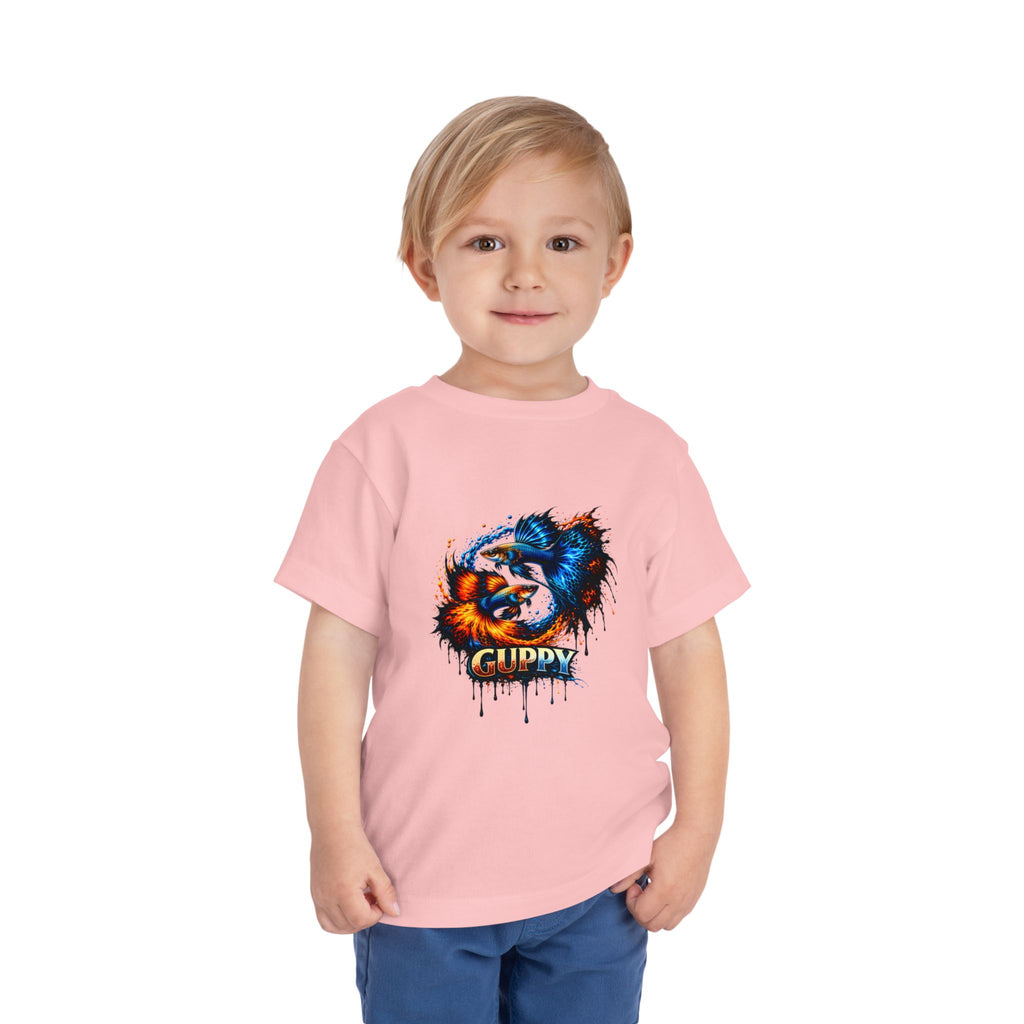 Fire & Ice Guppy – Toddler "Neon Flare" Premium Tee