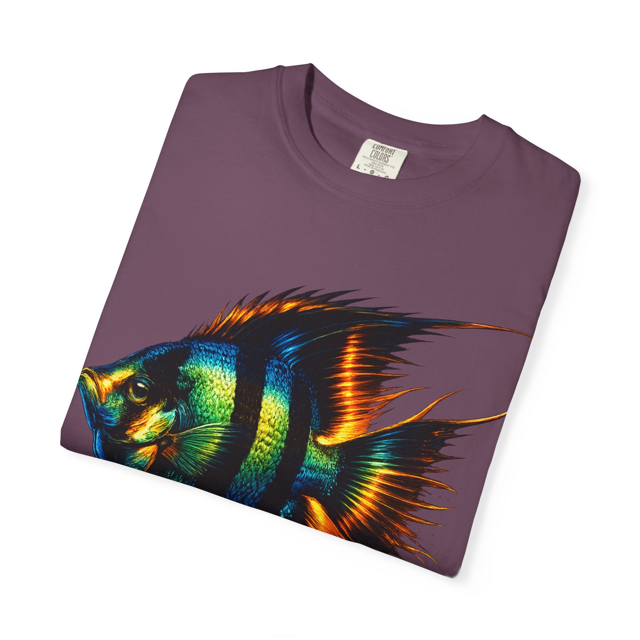 Angelfish Graphic T-Shirt — Vibrant Tropical Fish Illustration