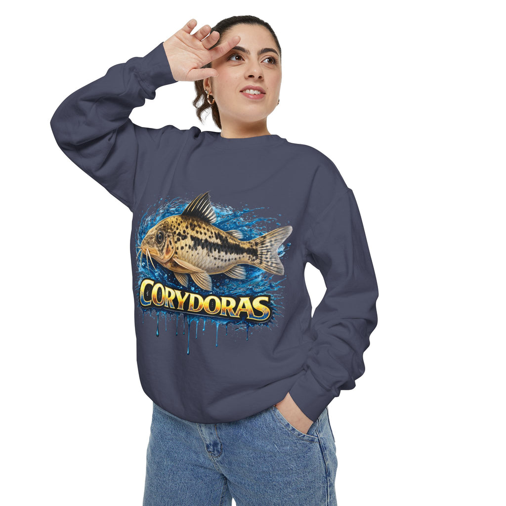 Corydoras Fish Sweatshirt — Aquatic Aquarium Catfish Graphic Crewneck