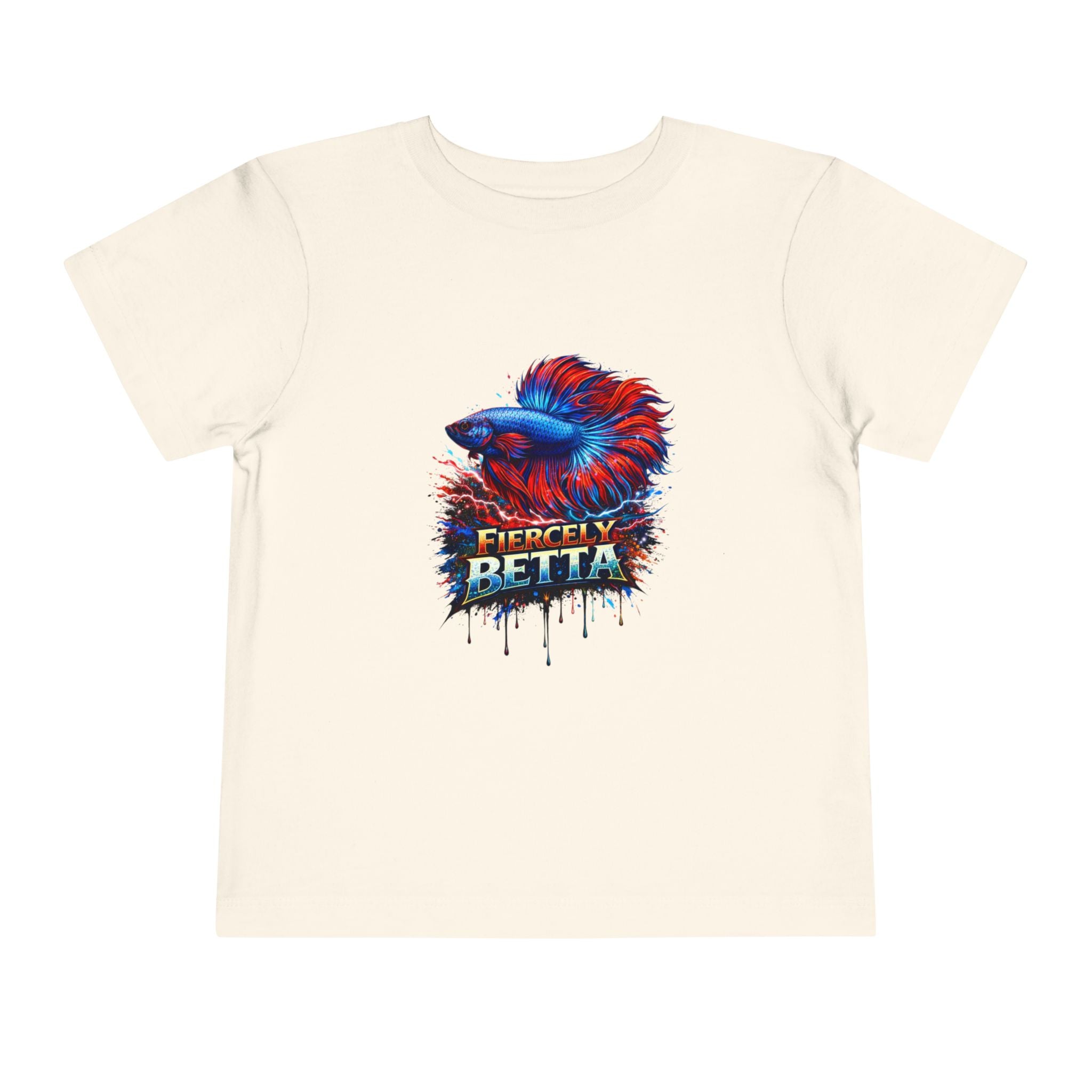 Toddler Tee - 'Fierce Betta' Colorful Betta Fish Graphic Shirt for Kids