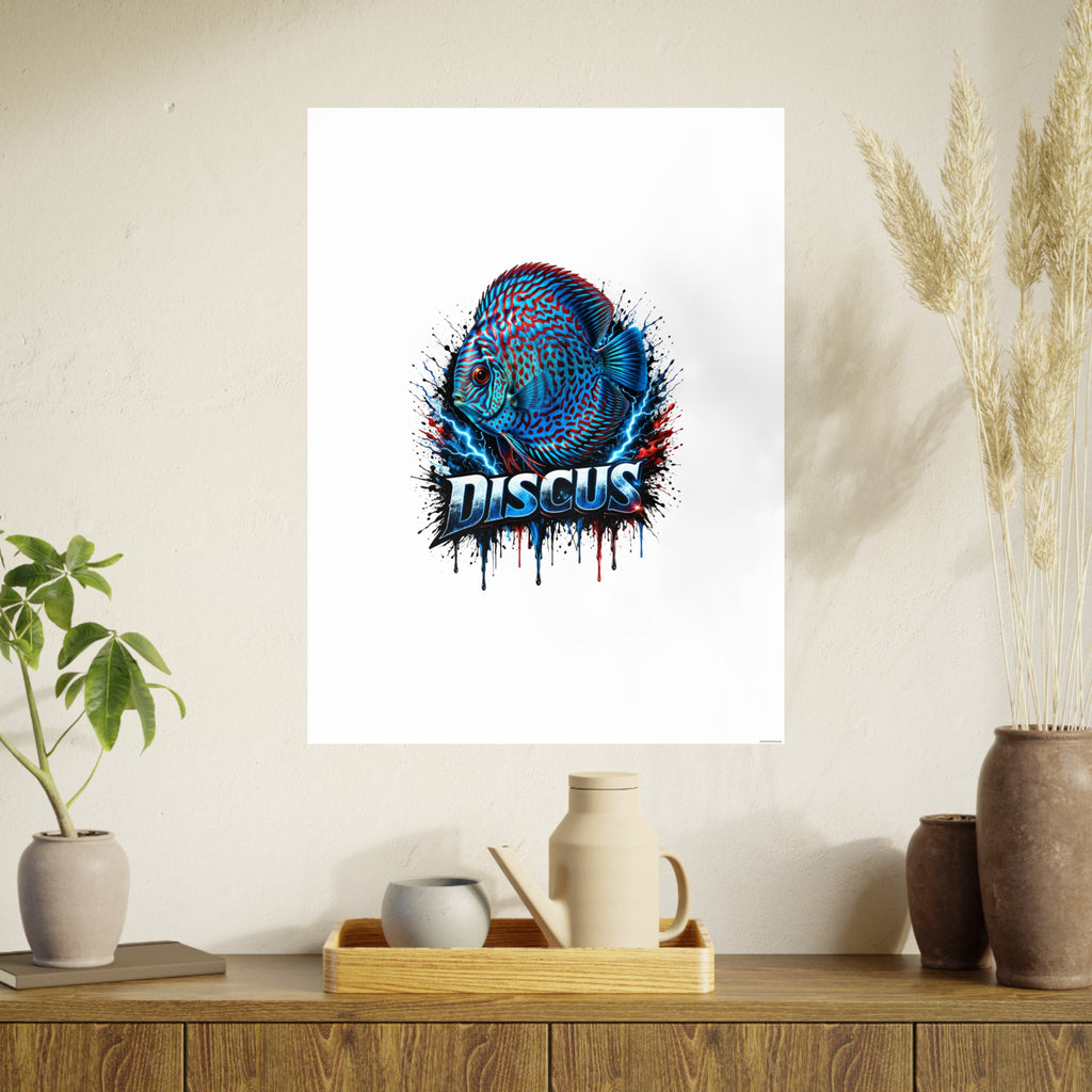 Discus Fish Art Poster — Vibrant Aquarium Wall Print