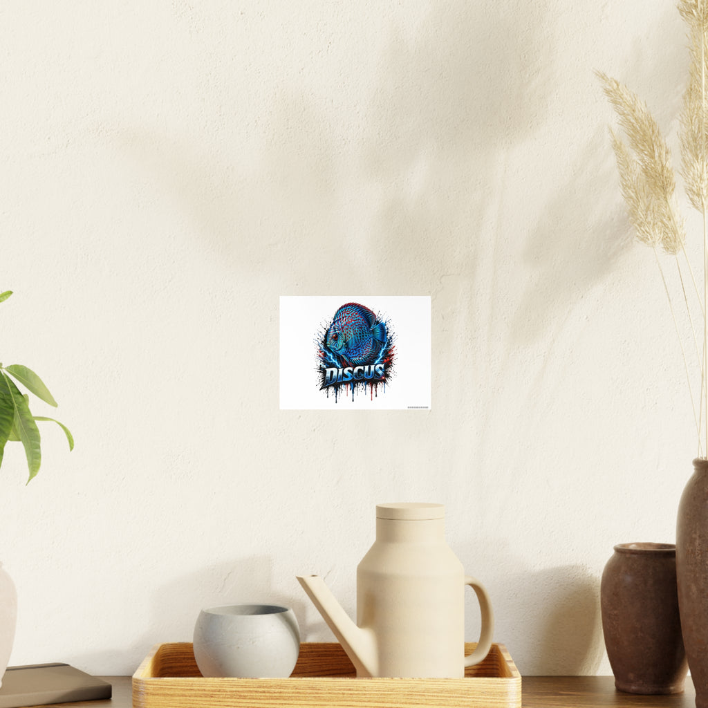 Discus Fish Art Poster — Vibrant Aquarium Wall Print