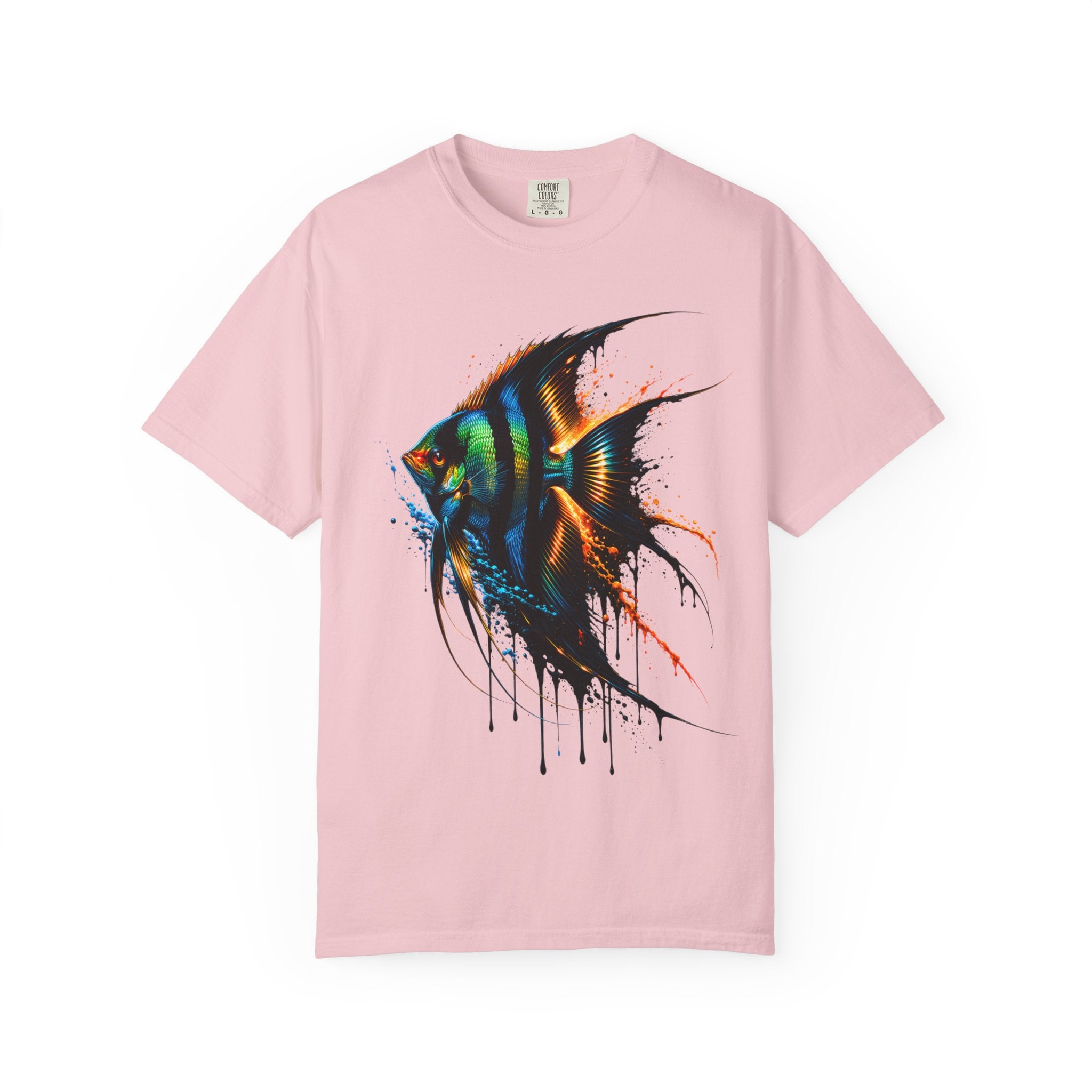 Vibrant Drip Angelfish Graphic Tee