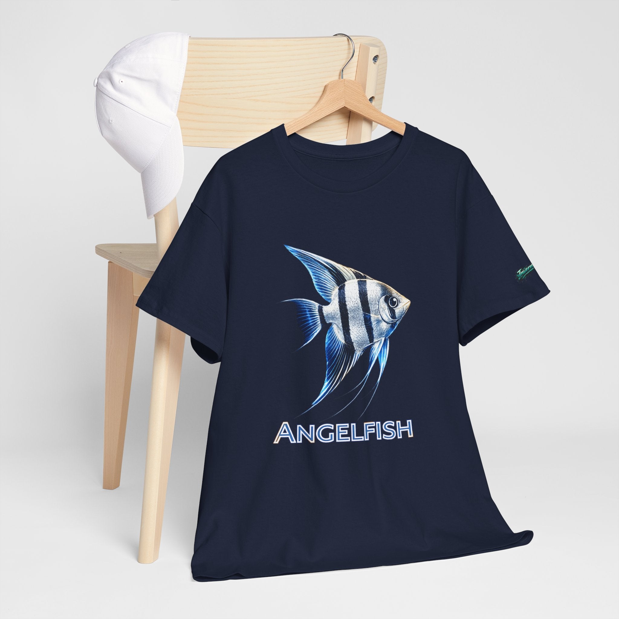 Angelfish Graphic Tee — Blue Tropical Fish Shirt