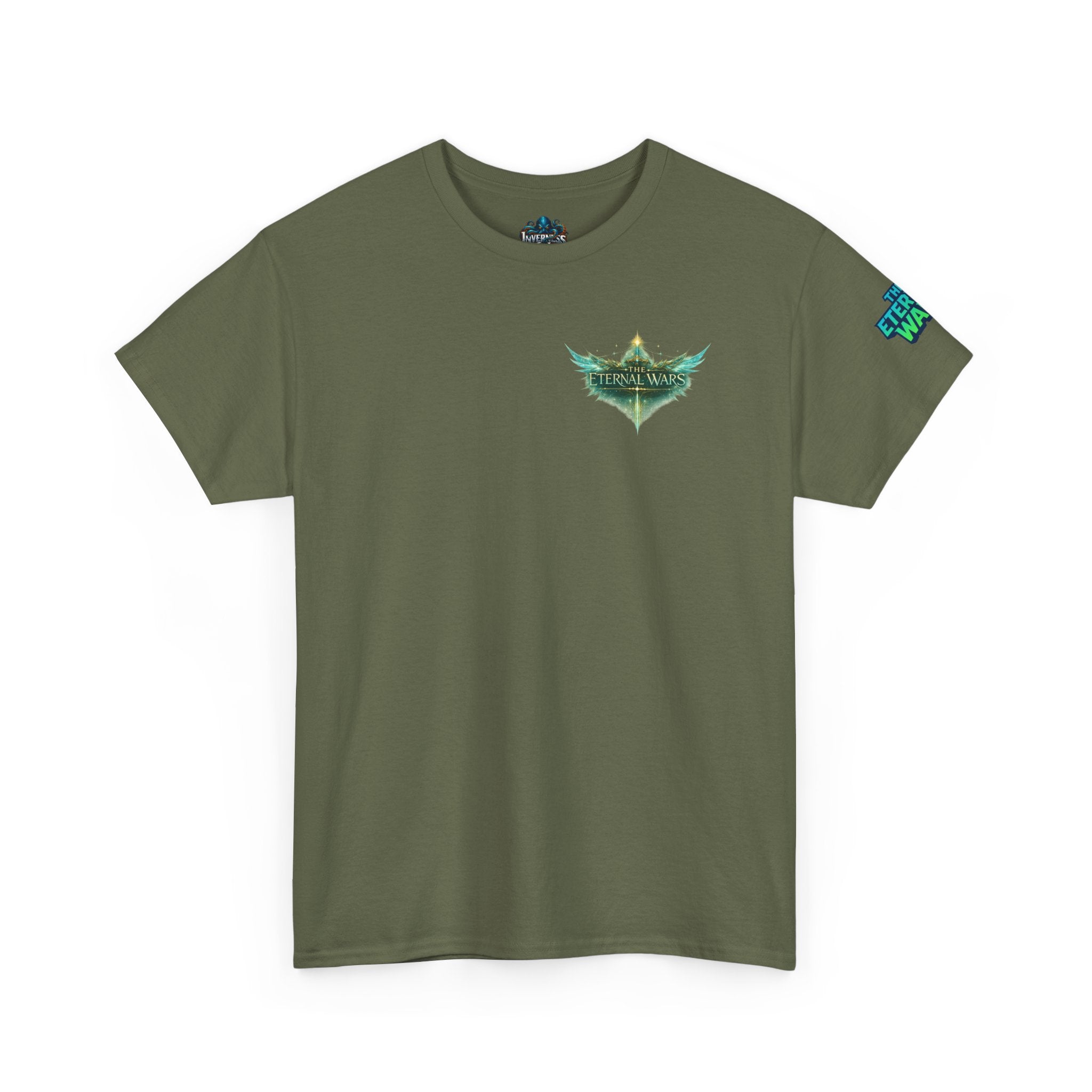 T-Shirt — Nature Warrior Graphic Tee with Man and Dog Illustration