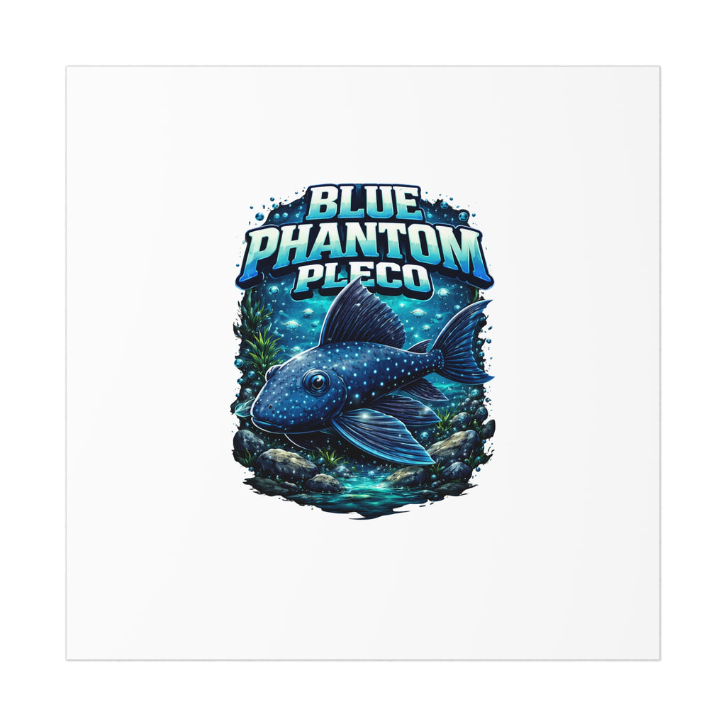Blue Phantom Pleco L-128 – Premium Uncoated Matte Poster