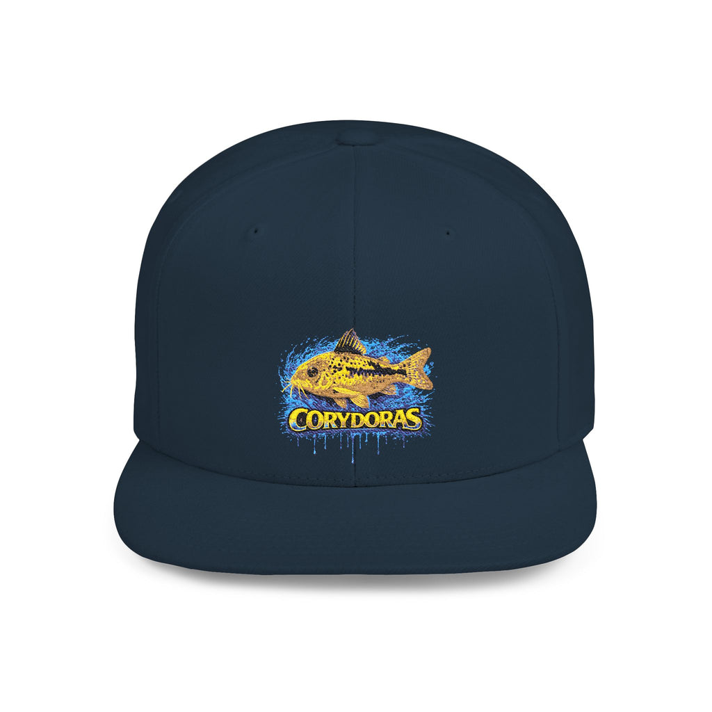 Corydoras Catfish Splash Flat Bill Snapback Hat
