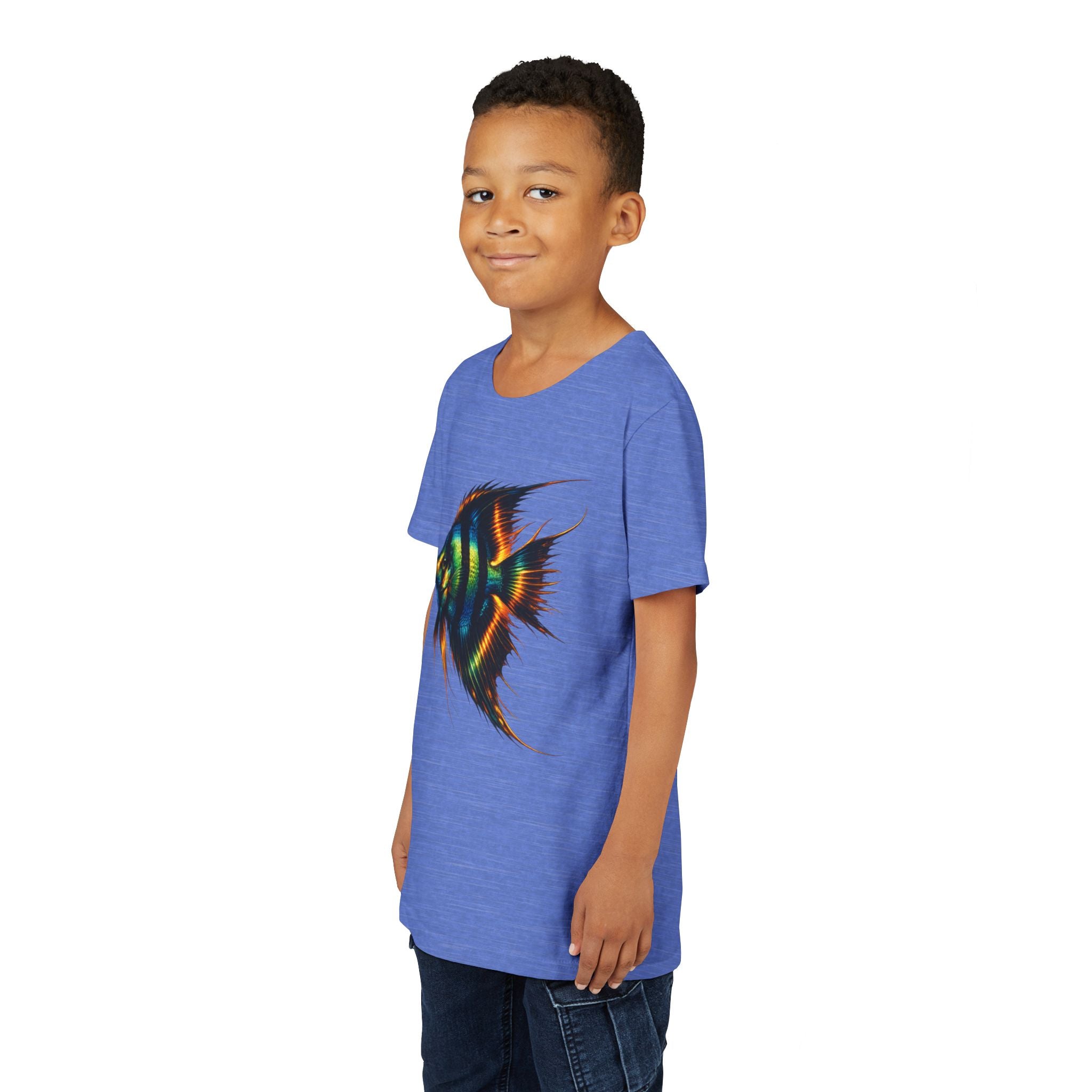 Angelfish Youth Tee – Colorful Aquarium Fish Graphic Shirt for Kids