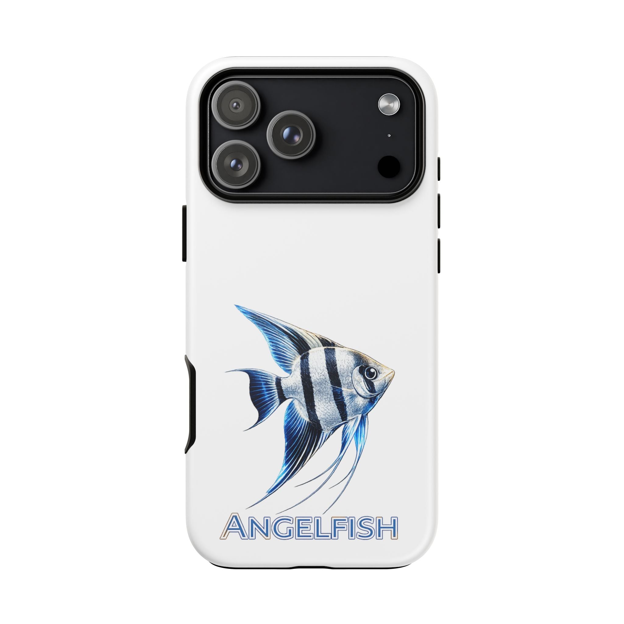 Angelfish Tough Phone Case – Durable Protective Case with Blue Tropical Fish Design