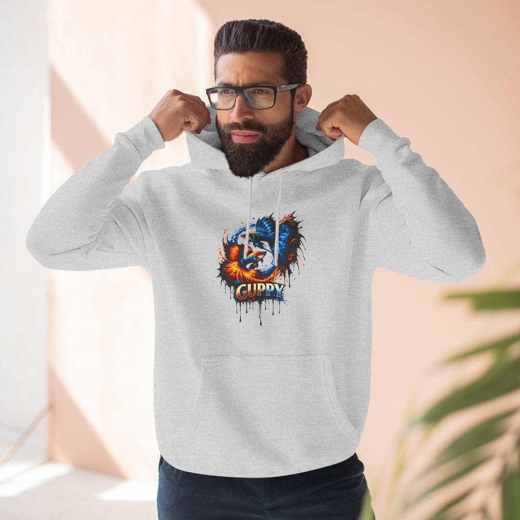 Fire & Ice Guppy – Premium Three-Panel Fleece Hoodie