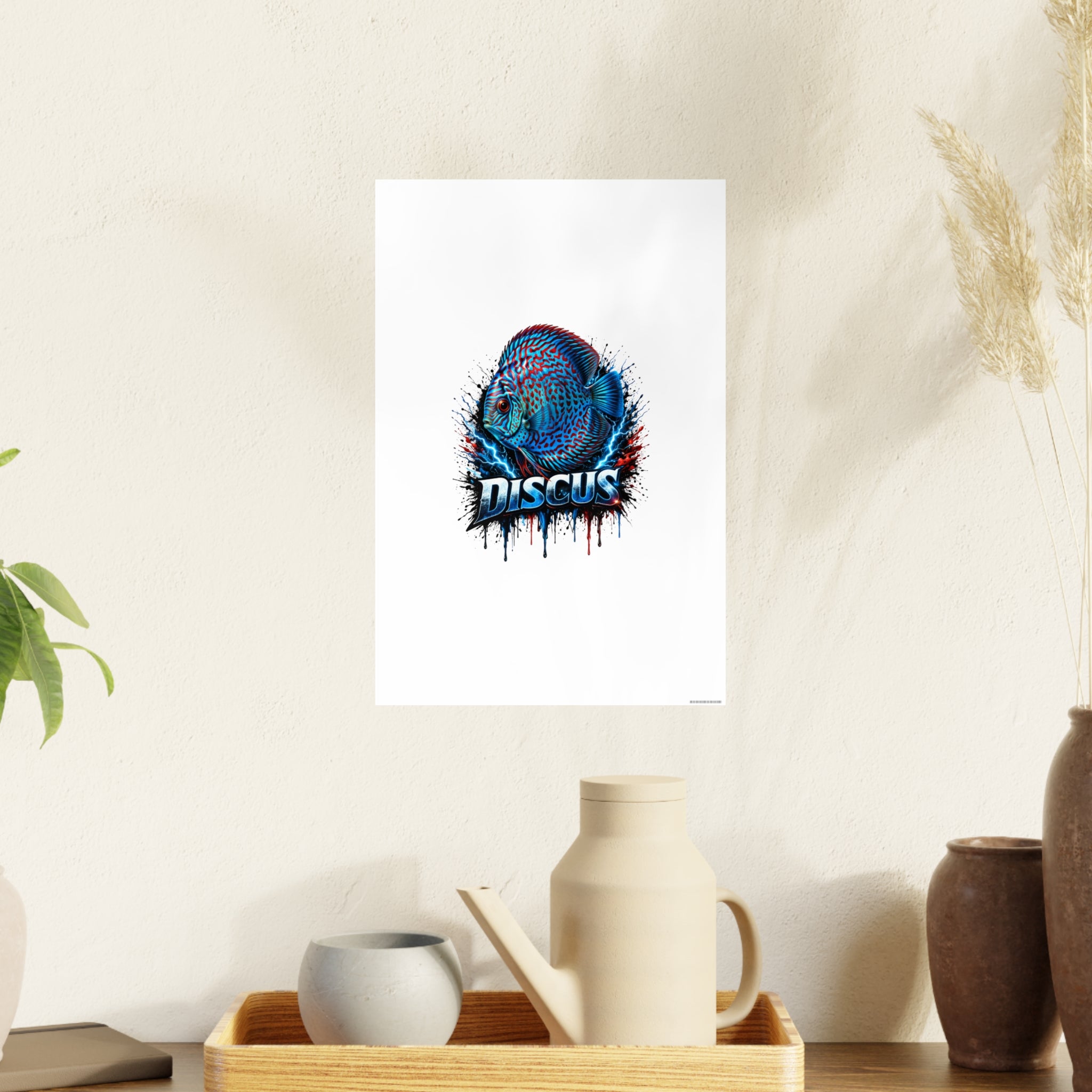 Discus Fish Art Poster — Vibrant Aquarium Wall Print