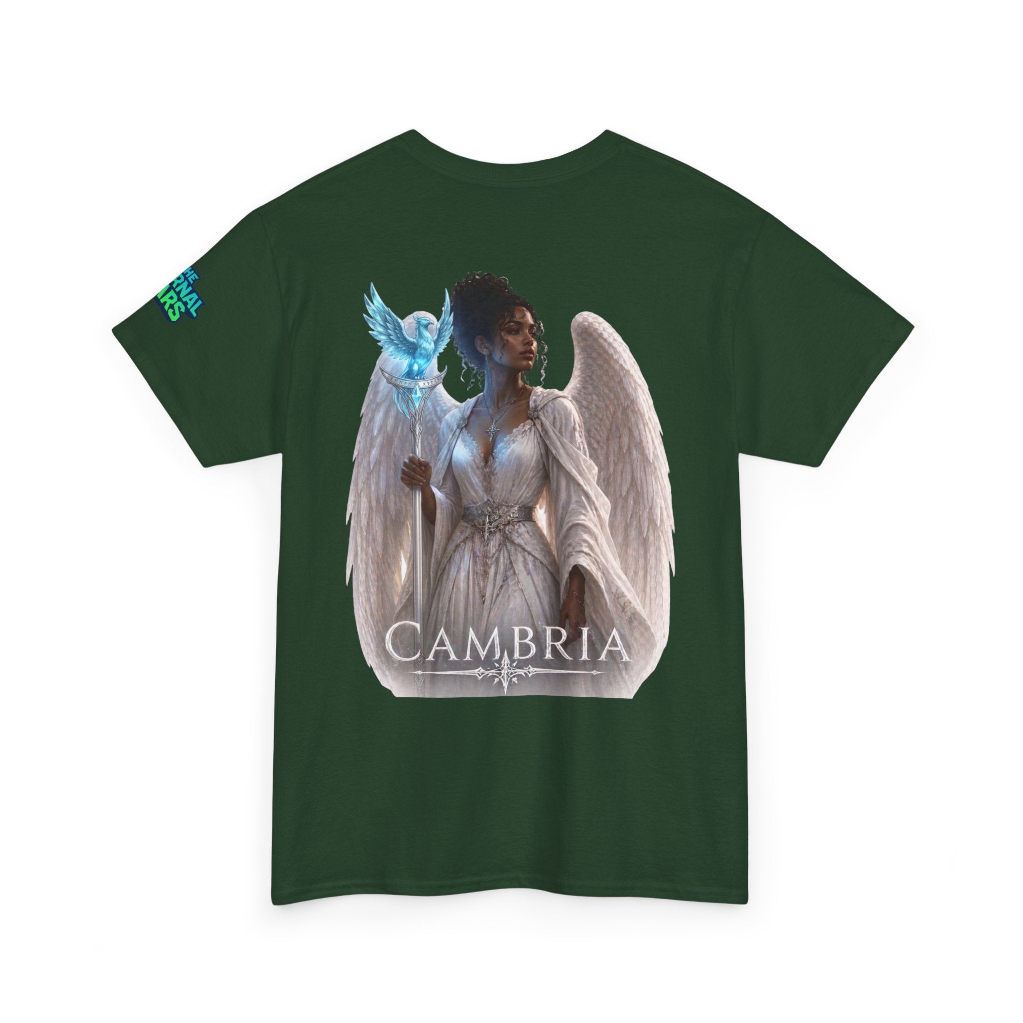 The Eternal Wars Graphic Tee – "Cambria" Winged Warrior Shirt