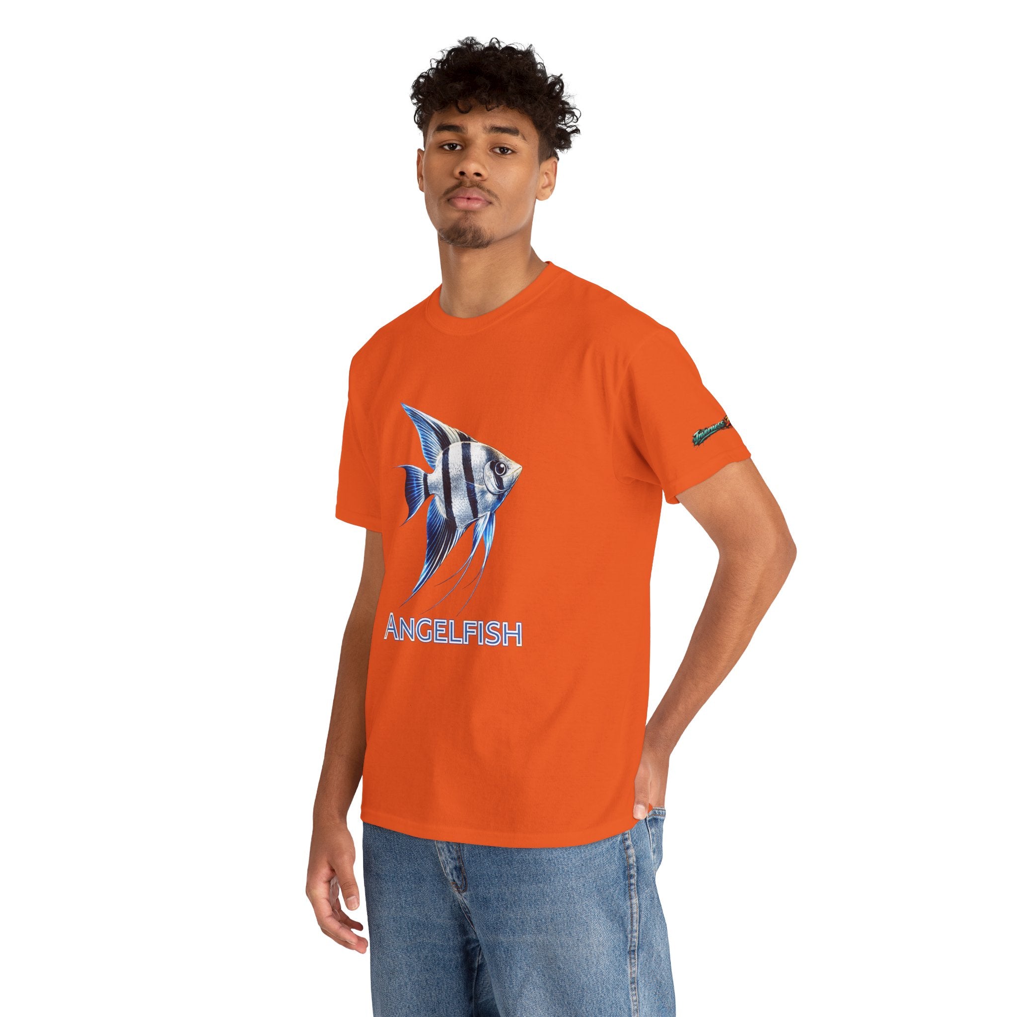 Angelfish Graphic Tee — Blue Tropical Fish Shirt