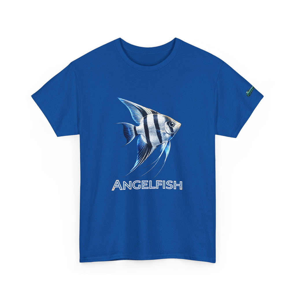 Angelfish Graphic Tee — Blue Tropical Fish Shirt