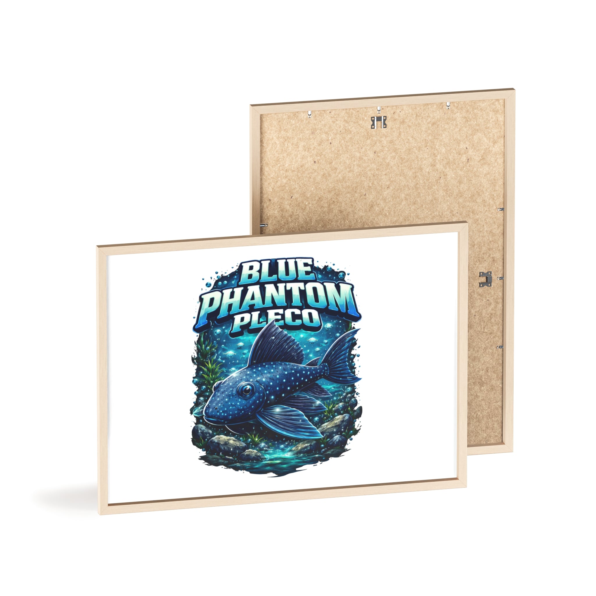 Blue Phantom Pleco Poster — Framed Aquarium Fish Wall Art