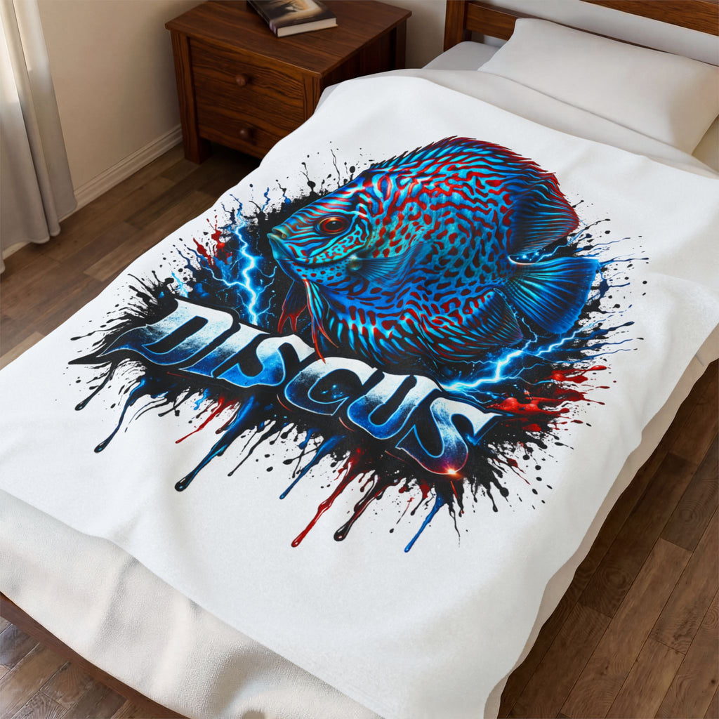 Electric Discus – Premium "Lightning" Velveteen Blanket