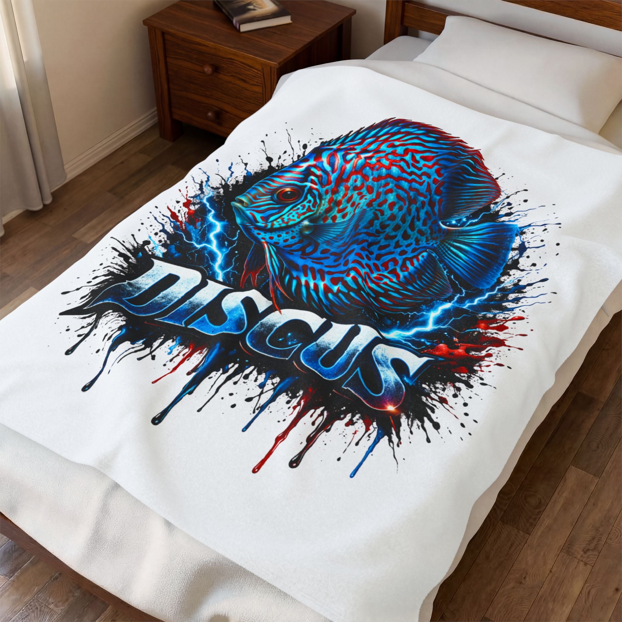 Electric Discus – Premium "Lightning" Velveteen Blanket