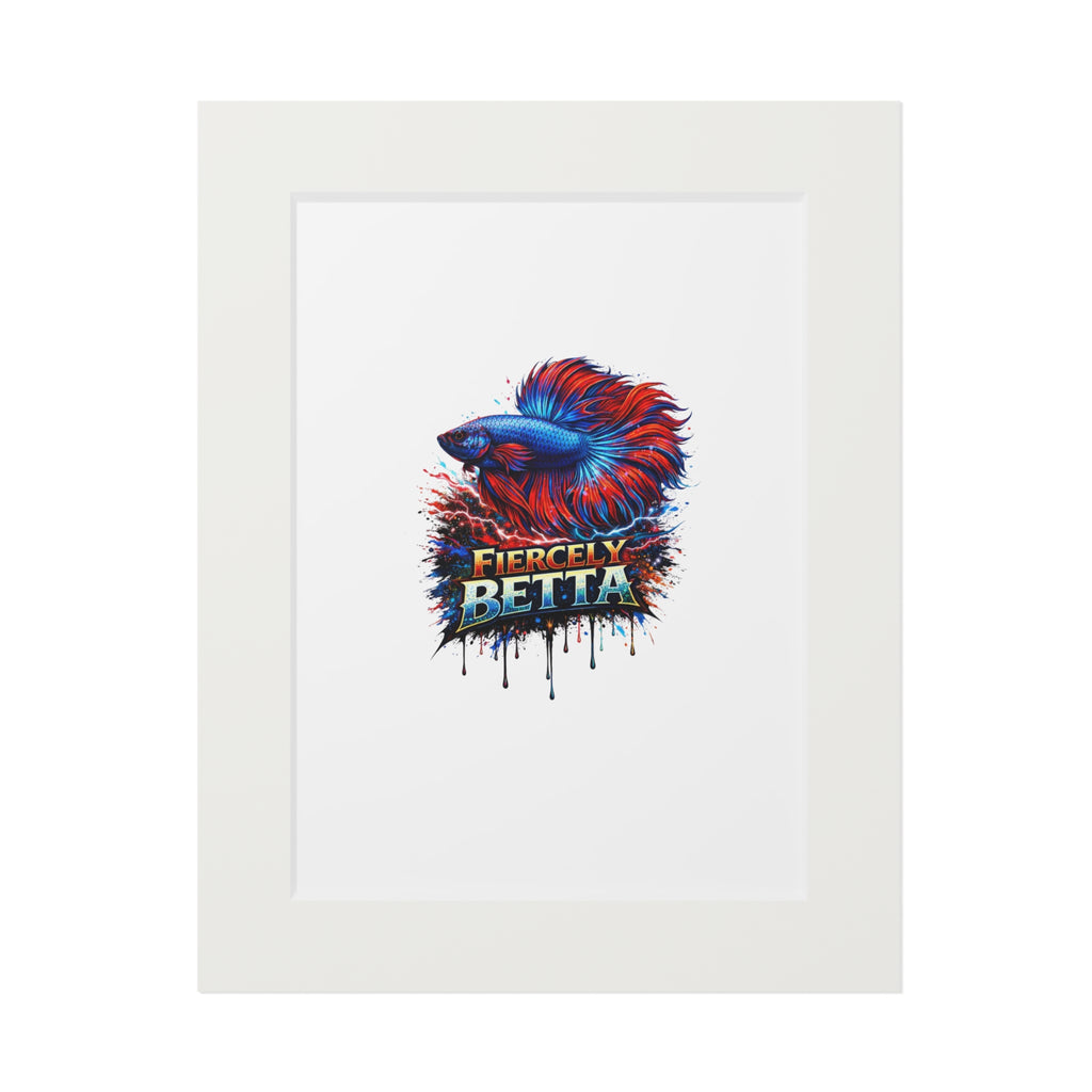 Fiercely Betta – Premium "Neon Flare" Mounted Fine Art Print