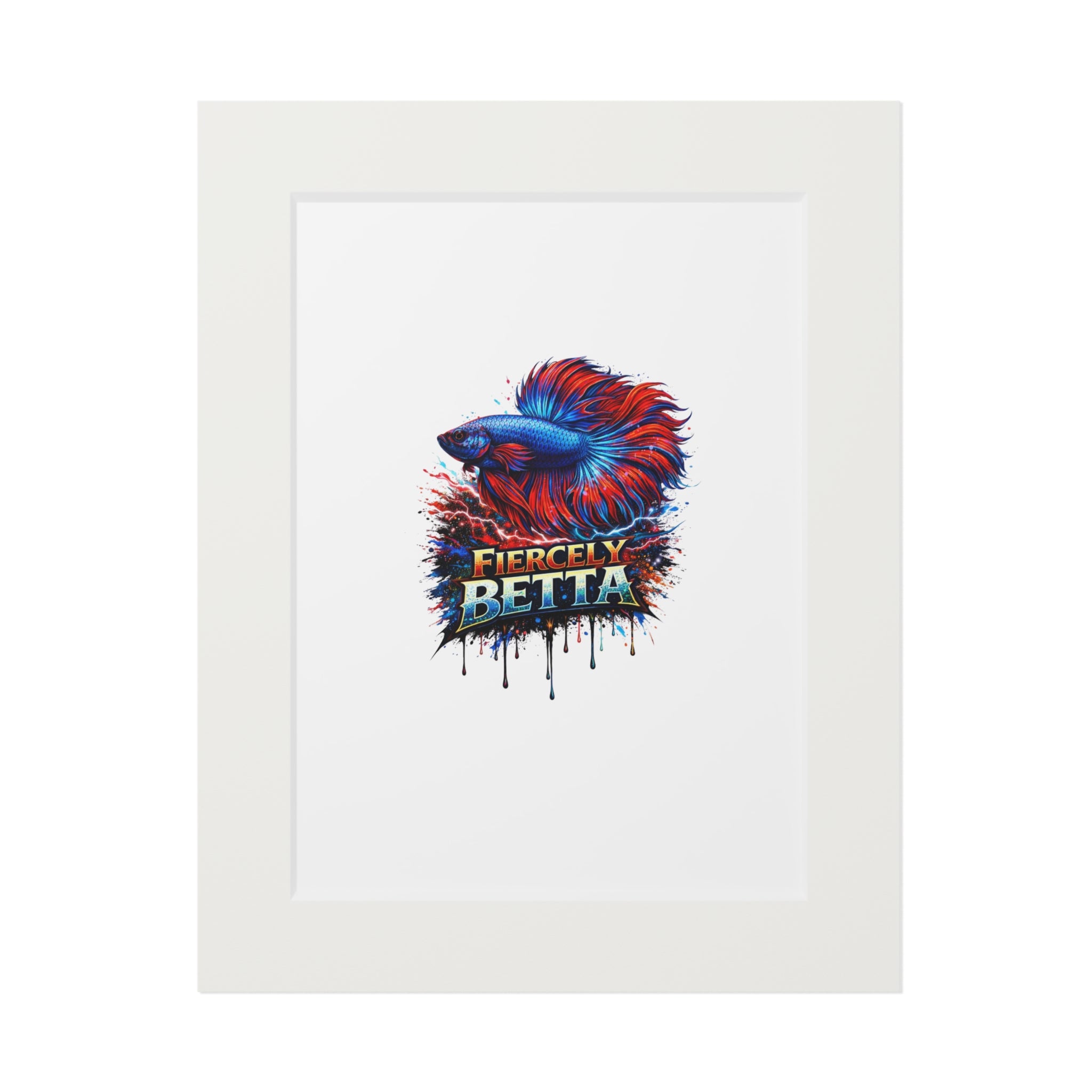 Fiercely Betta – Premium "Neon Flare" Mounted Fine Art Print