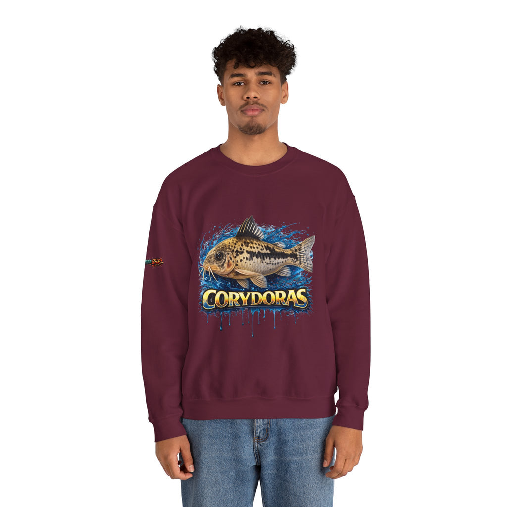 Peppered Corydoras Fish Crewneck Sweatshirt – Aquatic Aquarium Lover Tee