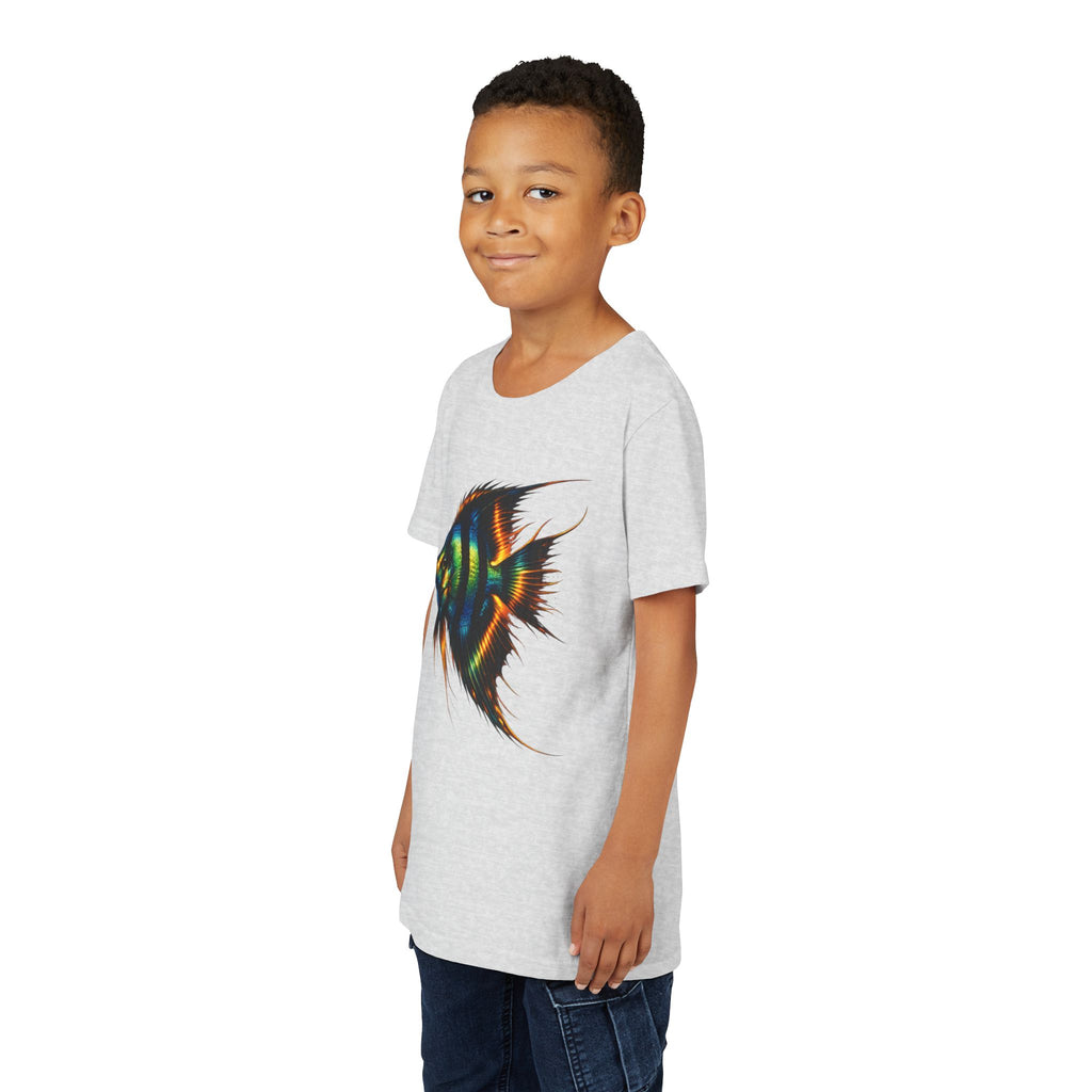Angelfish Youth Tee – Colorful Aquarium Fish Graphic Shirt for Kids
