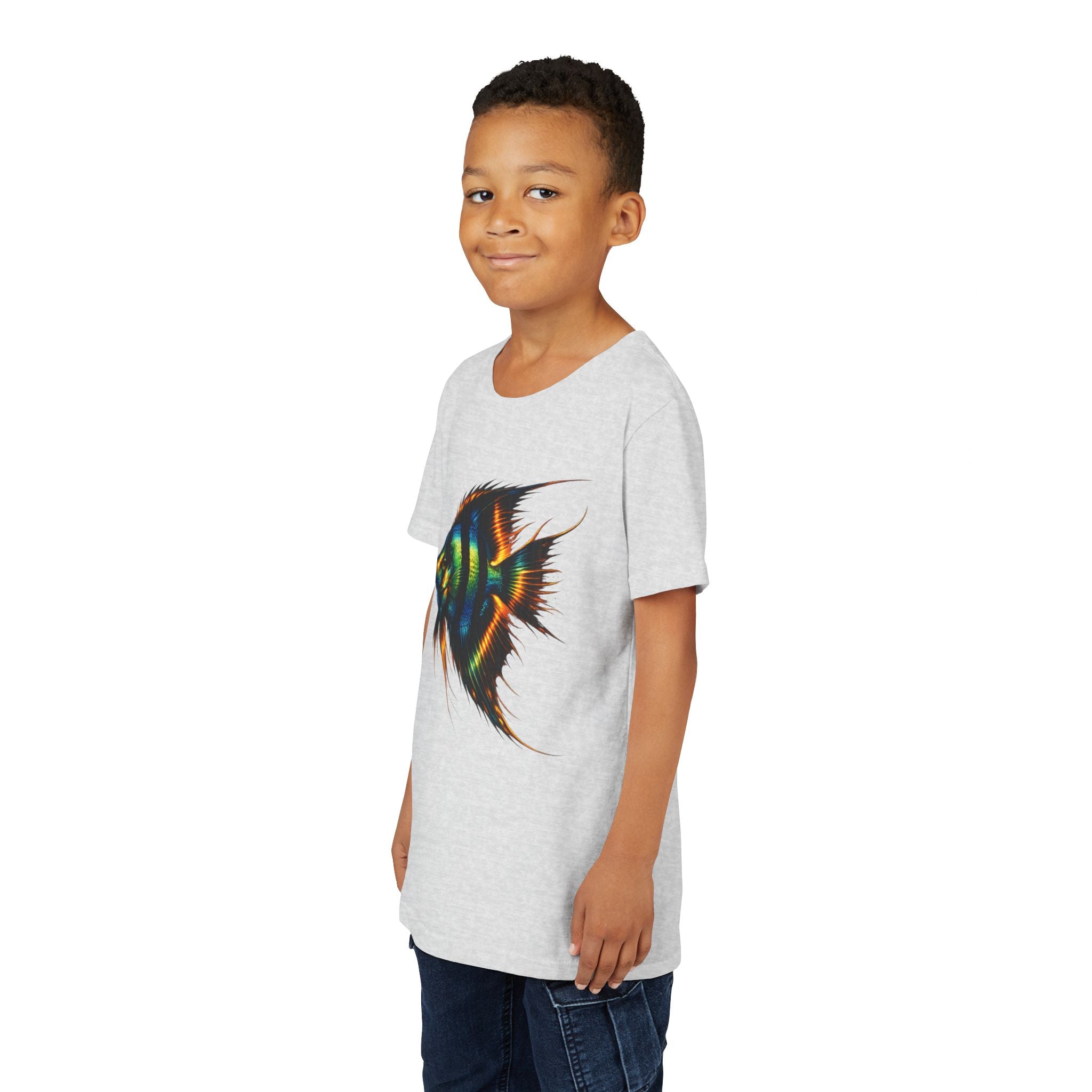 Angelfish Youth Tee – Colorful Aquarium Fish Graphic Shirt for Kids
