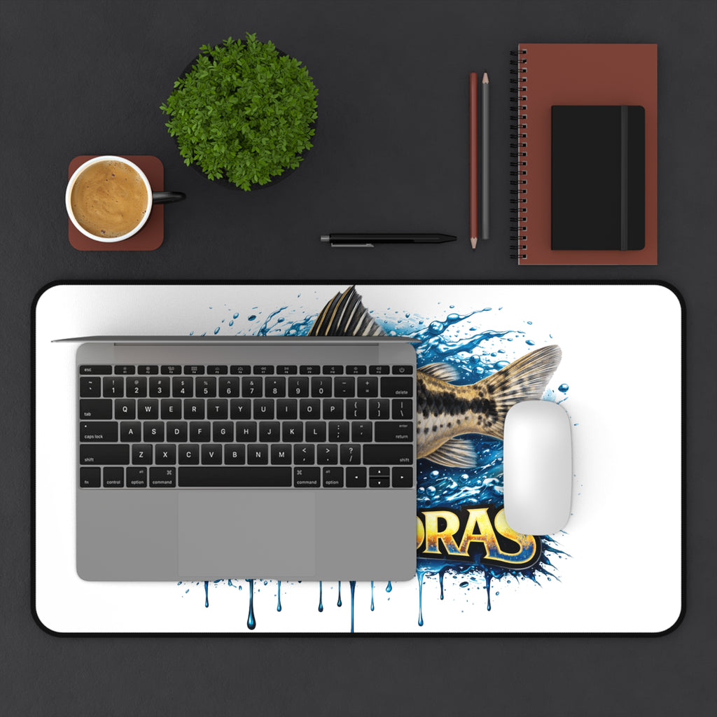 Peppered Cory Aquarium Desk Mat — Fish Tank Mouse Pad for Aquarists