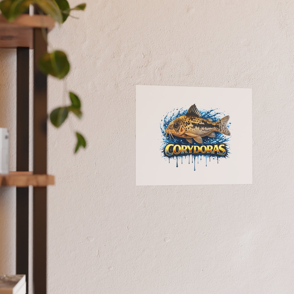 Corydoras Fish Poster — Decorative Aquarium Art Print (Satin/Matte)