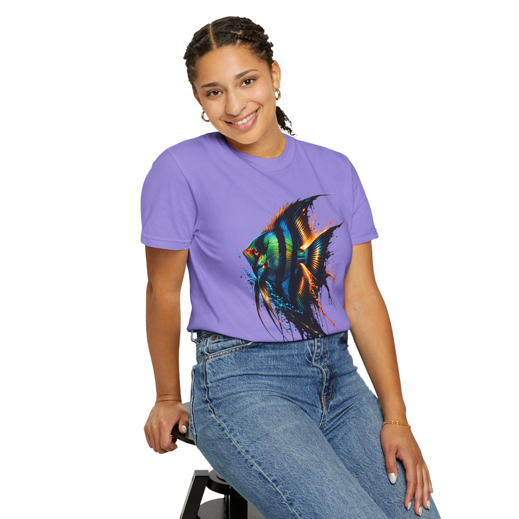 Vibrant Drip Angelfish Graphic Tee
