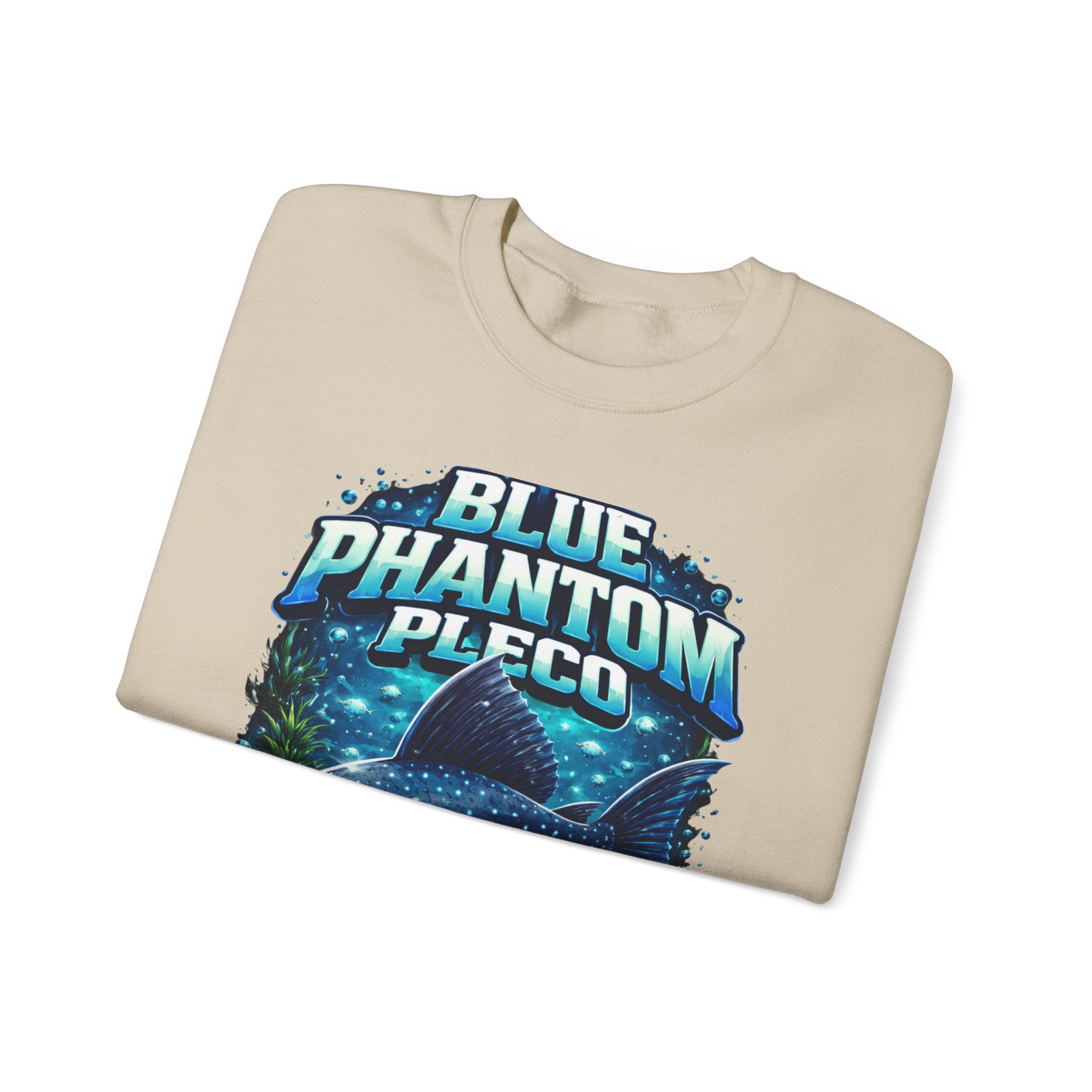 Blue Phantom Pleco Crewneck Sweatshirt – Aquatic Fish Graphic Pullover