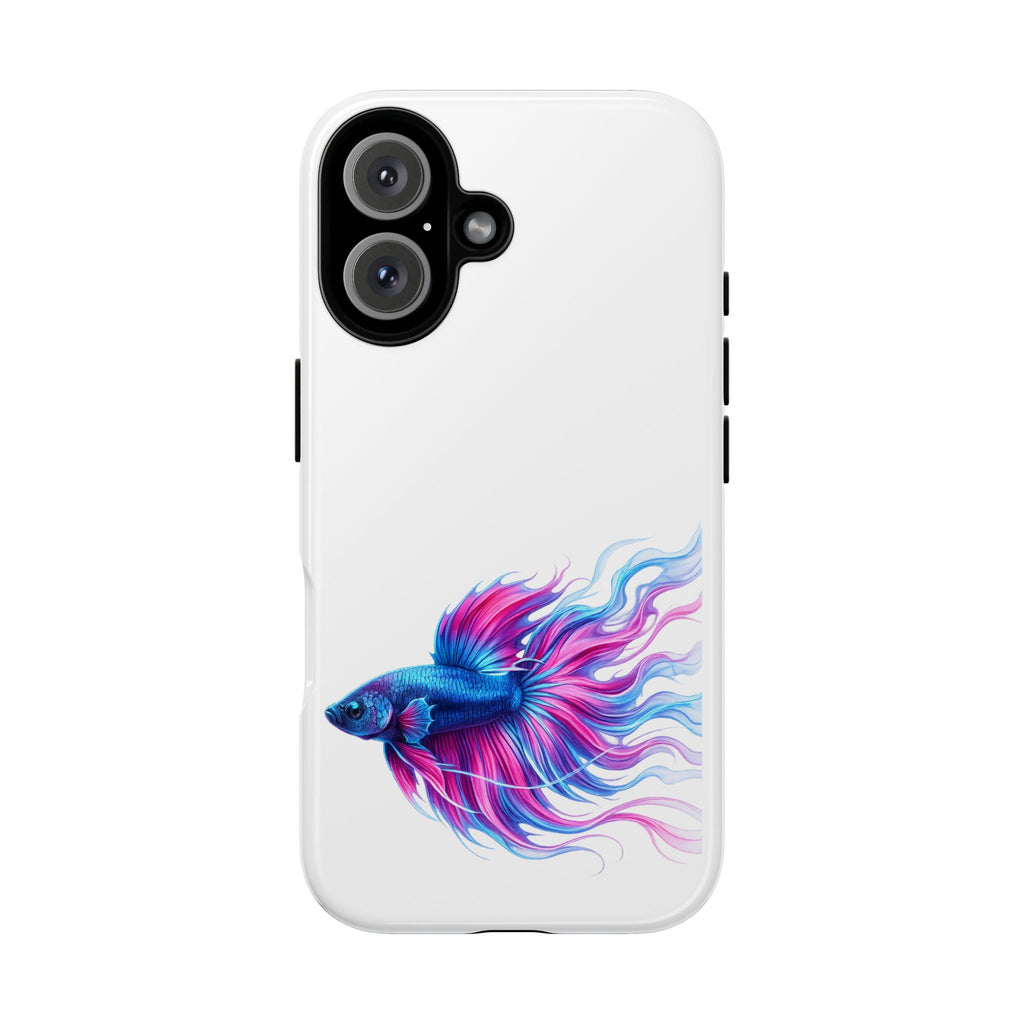 Betta Fish Tough Phone Case — Colorful Watercolor Fish Protective Cover