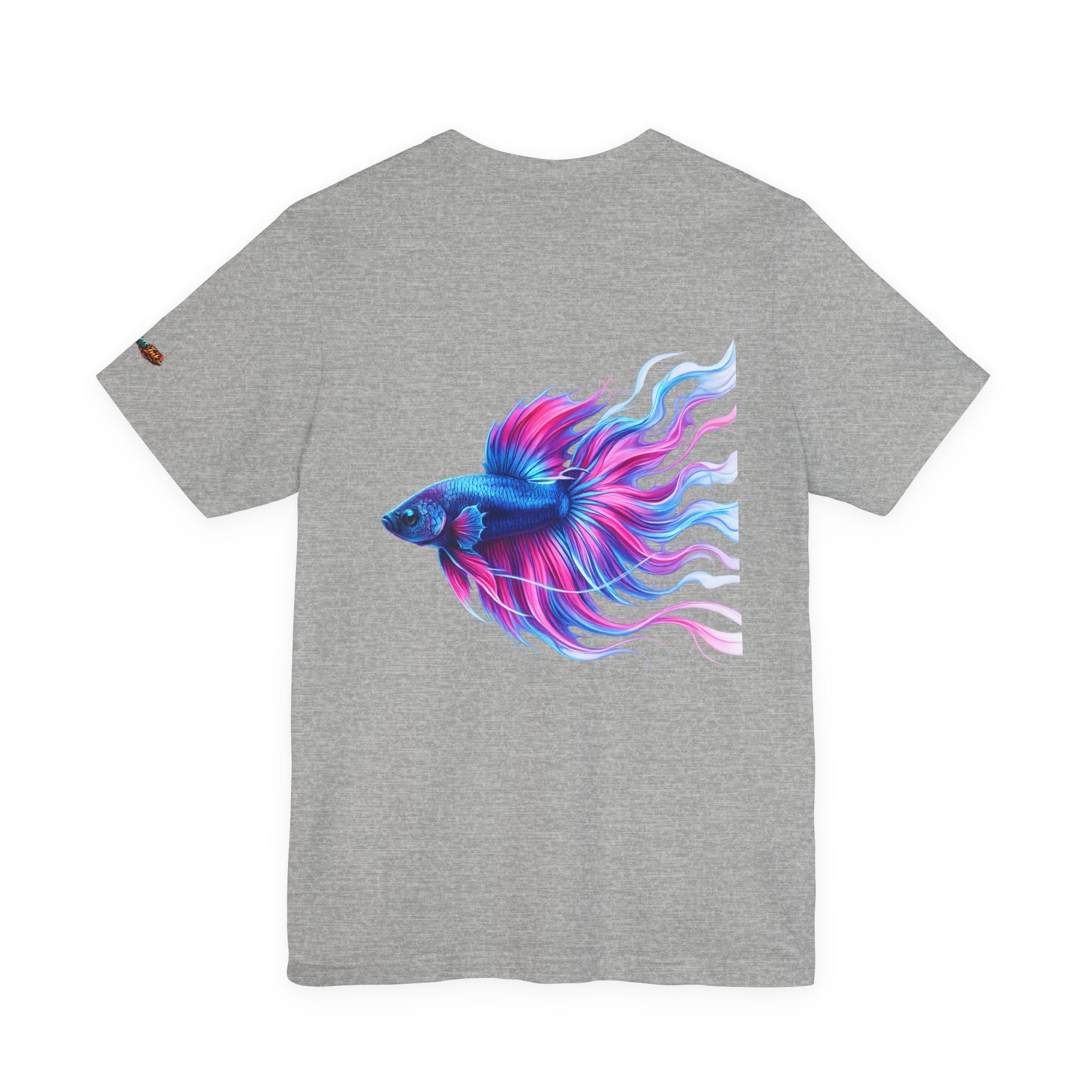 Betta Fish Graphic Tee — Vibrant Blue & Pink Aquatic Art T‑Shirt