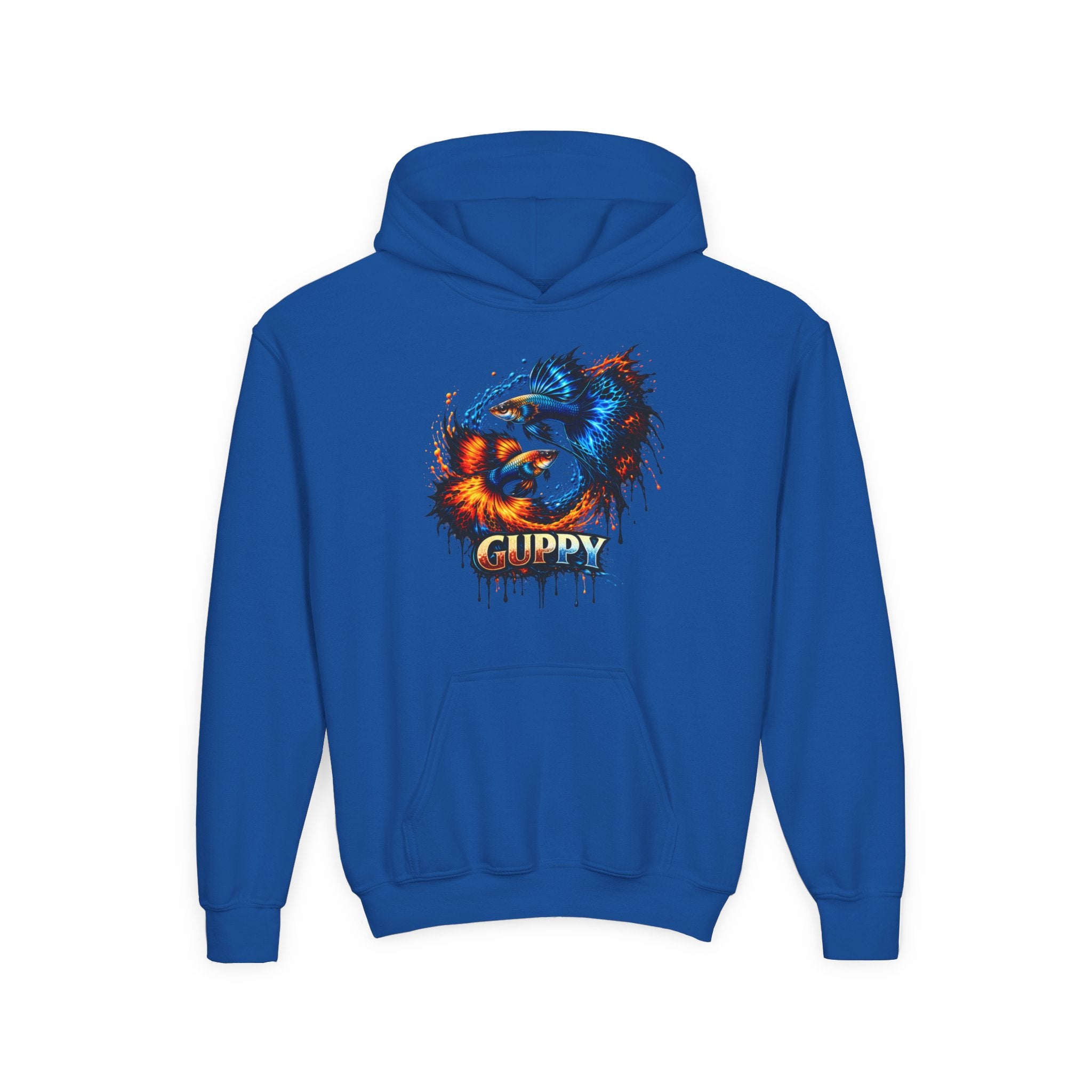 Fire & Ice Guppy – Kids "Neon Flare" Fleece Hoodie