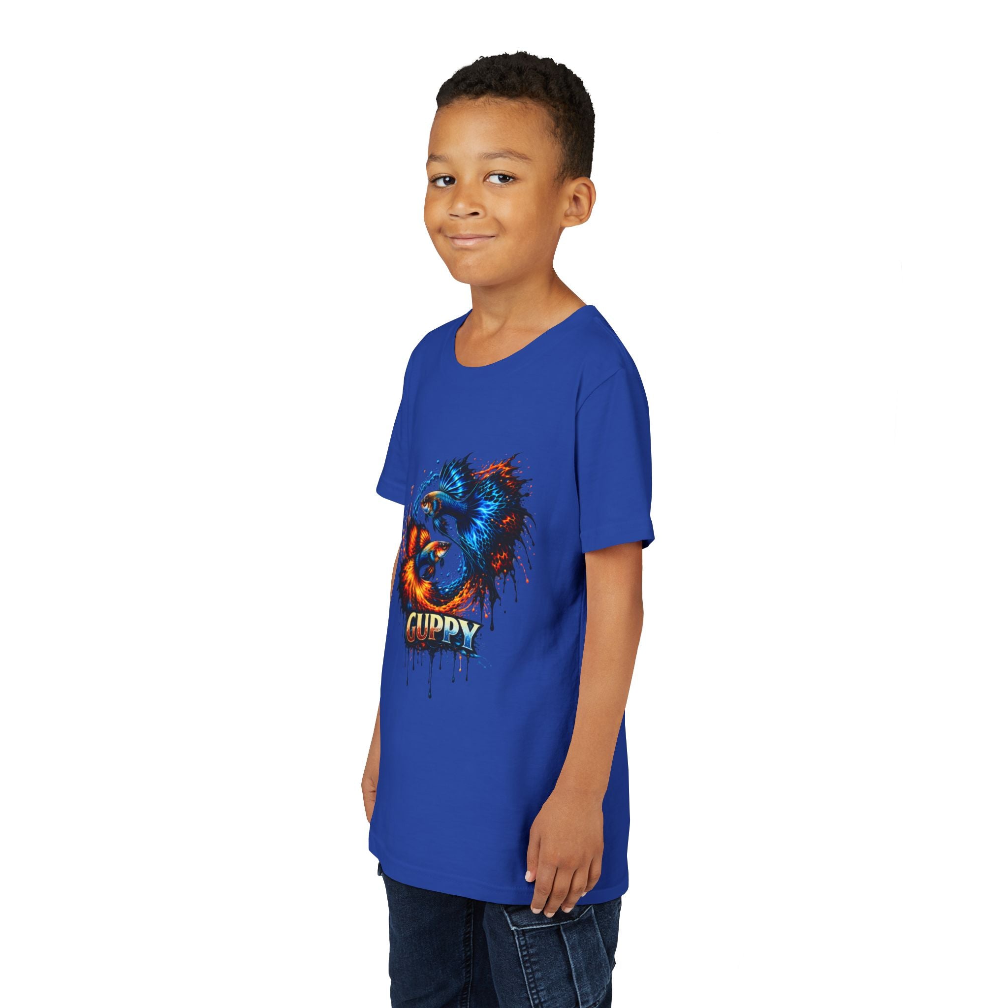 Fire & Ice Guppy – Youth "Neon Flare" Premium Tee