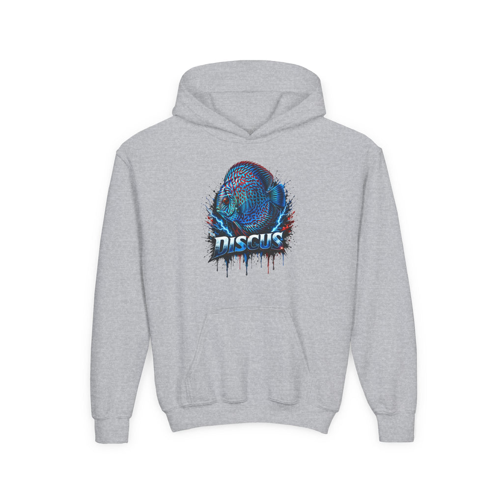 Youth Hoodie — Colorful Discus Fish Graphic Pullover