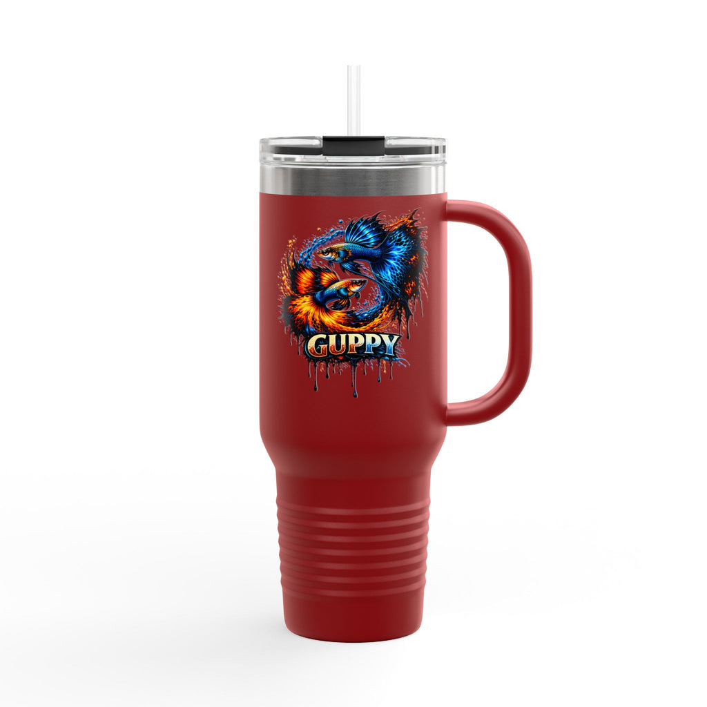 Fire & Ice Guppy – "Neon Flare" 40oz Insulated Travel Mug