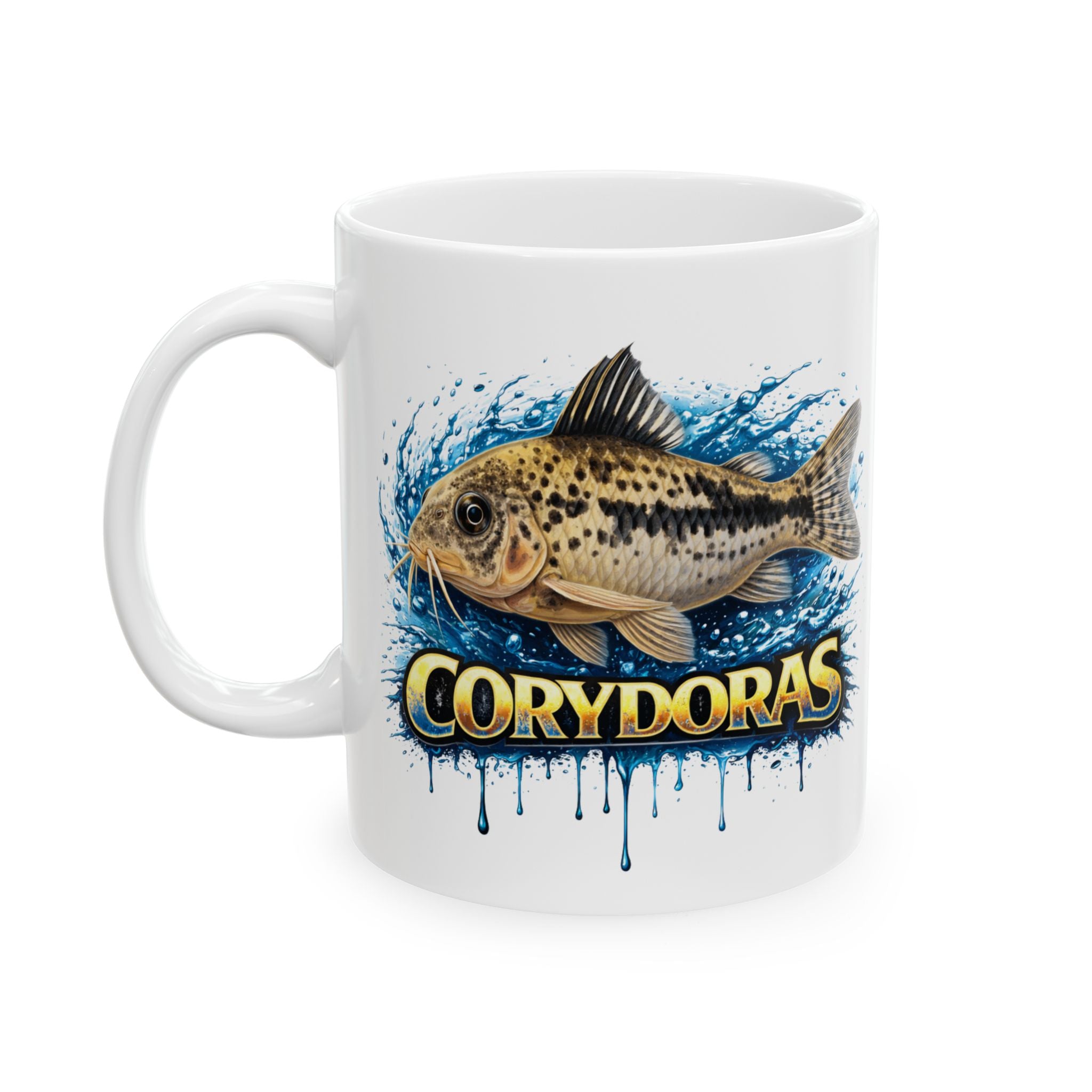 Peppered Cory – Premium Glossy Ceramic Mug — Aquarium Lover Coffee Cup (11oz/15oz)
